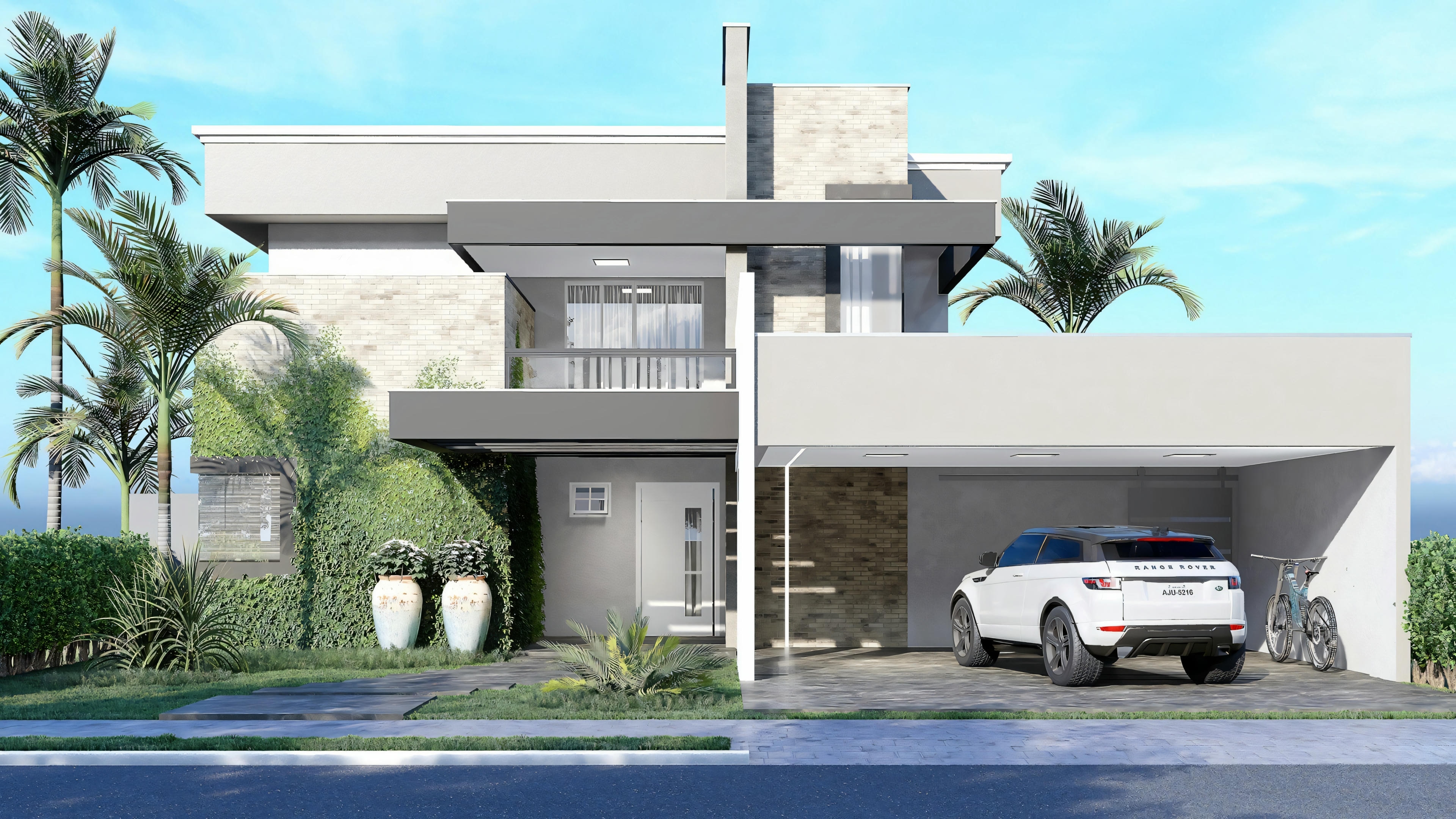 Modern facade for 15x30 lot