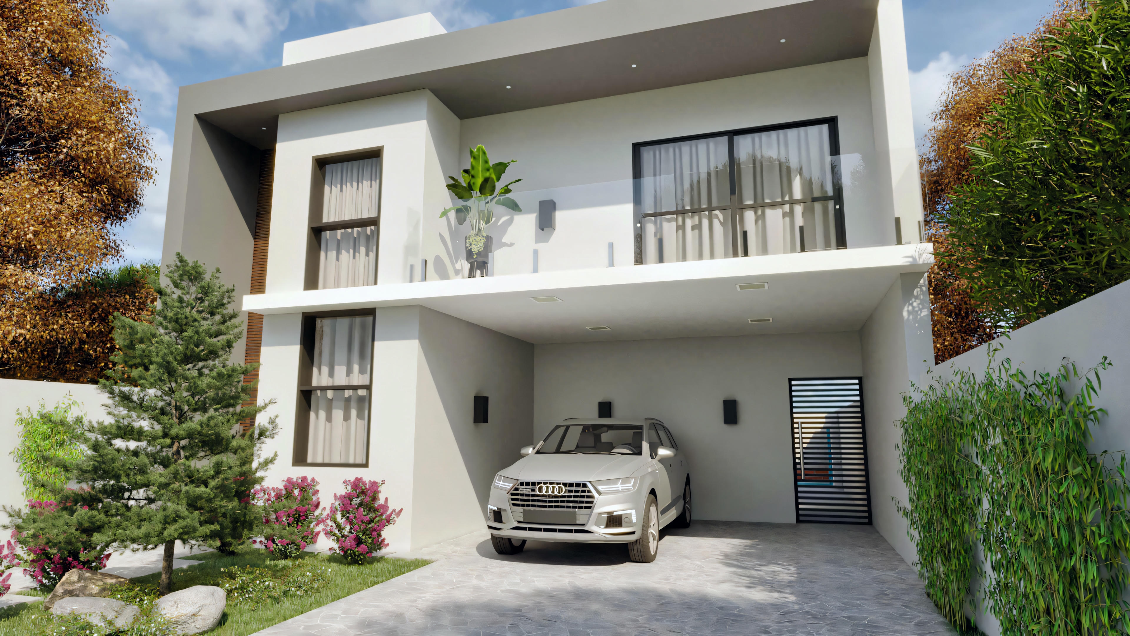 A modern two-story house