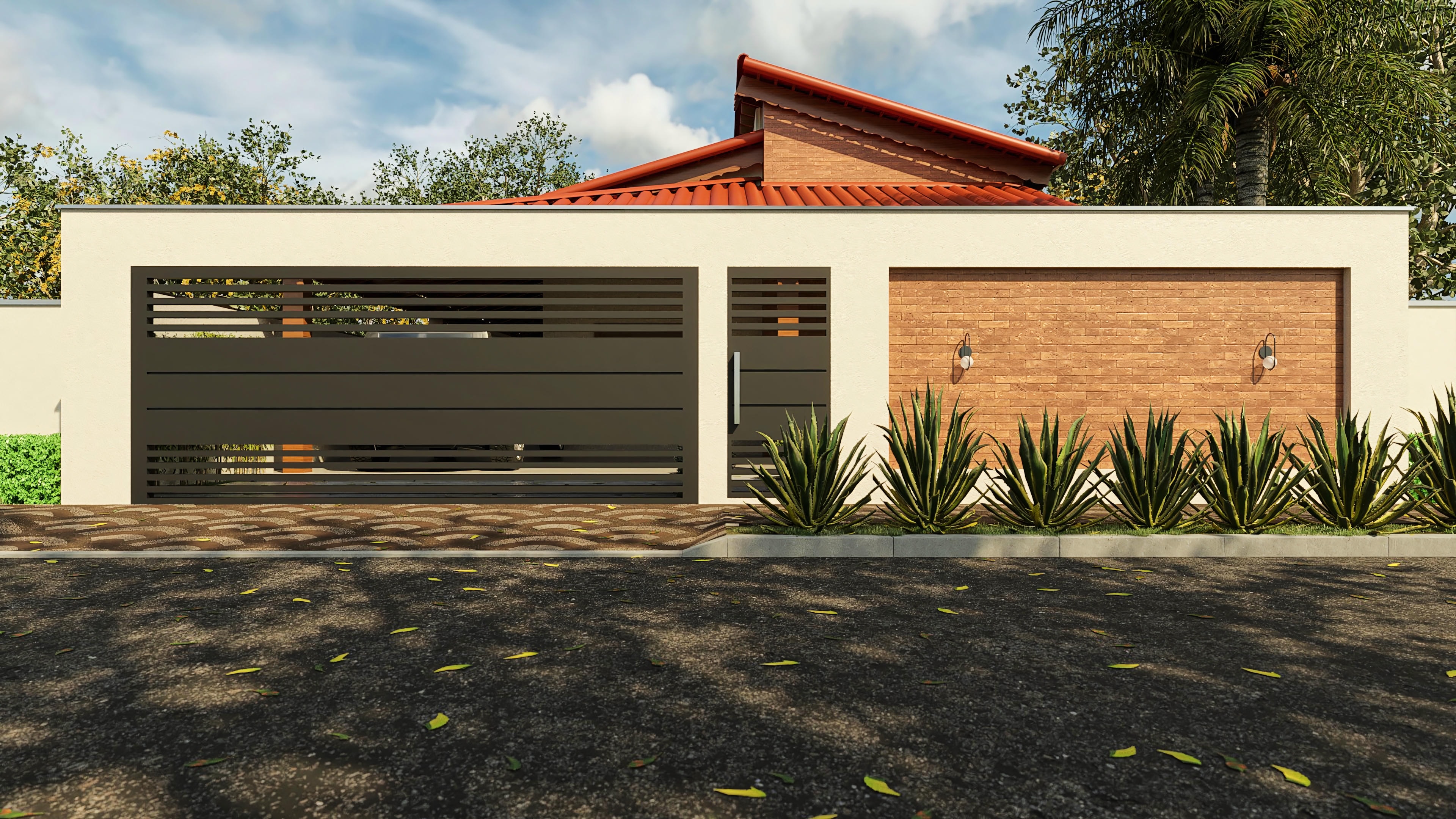 imagem muro de casa térrea.