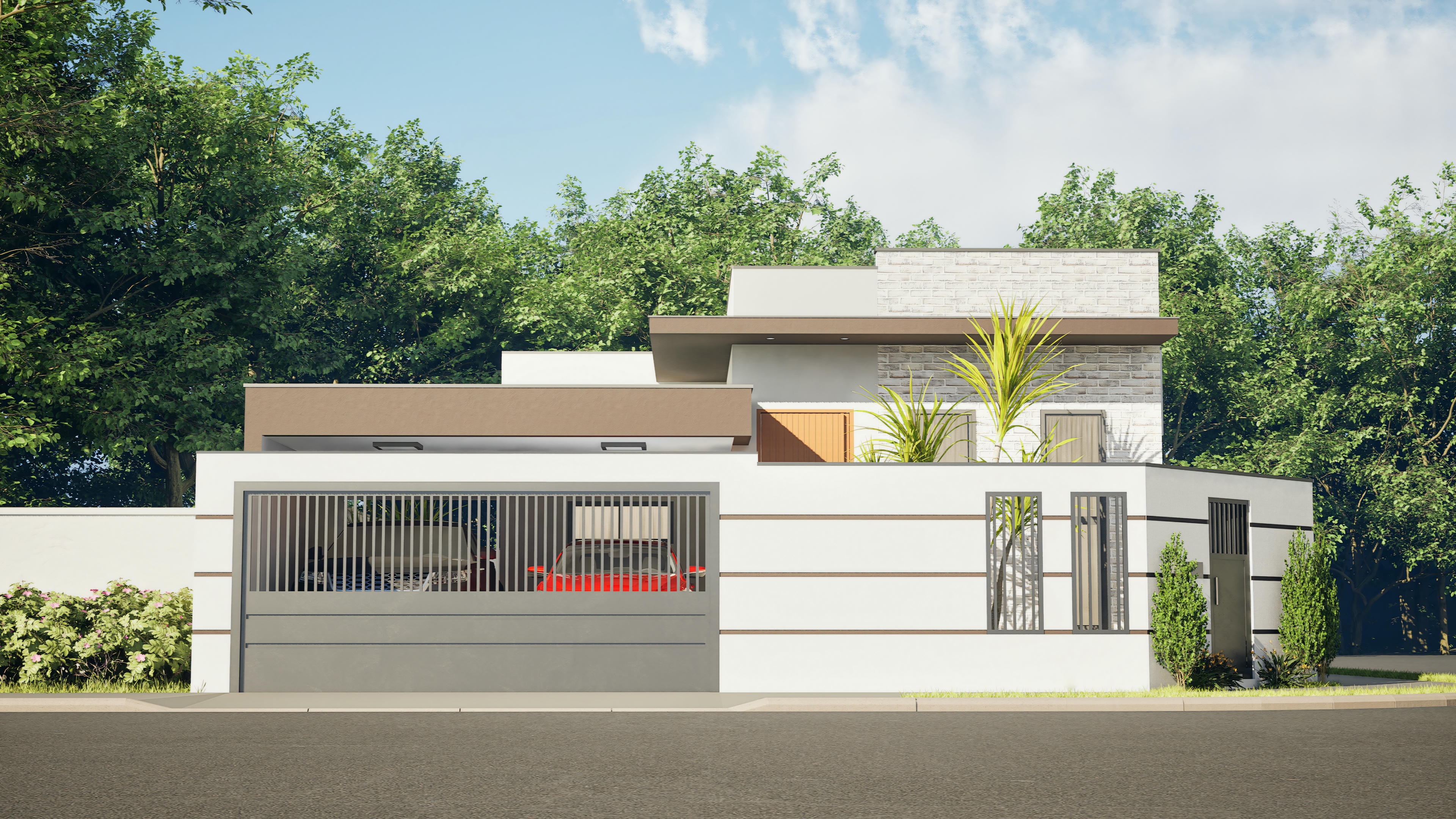 See image of small house model facade