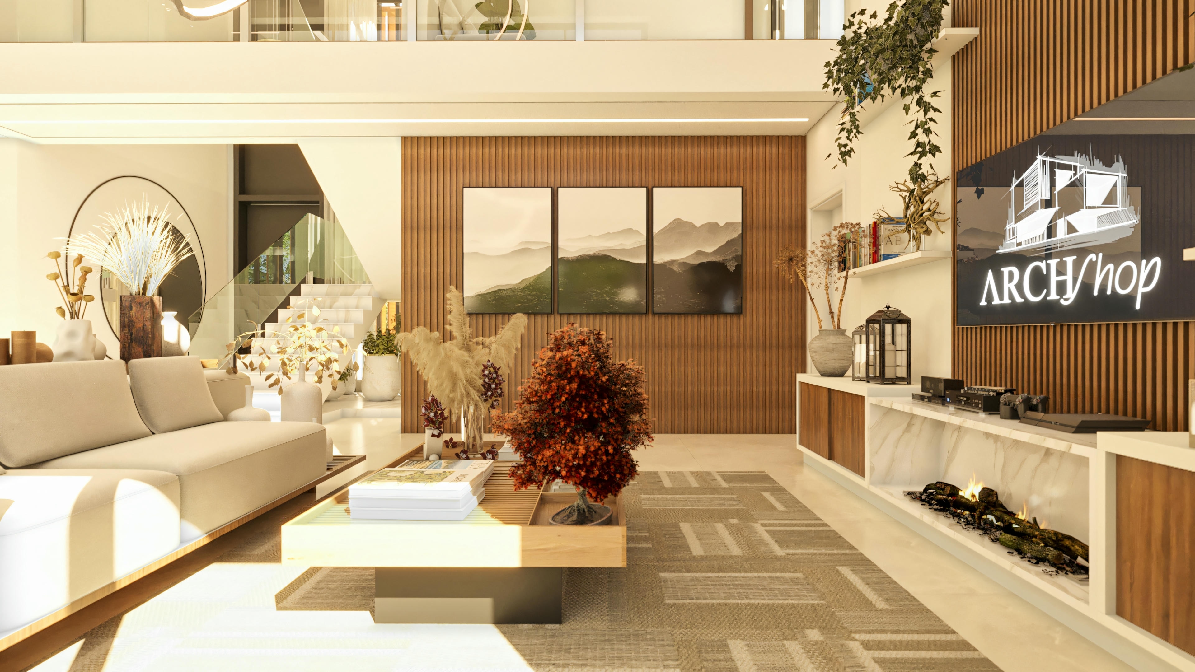 Modern design living room.
