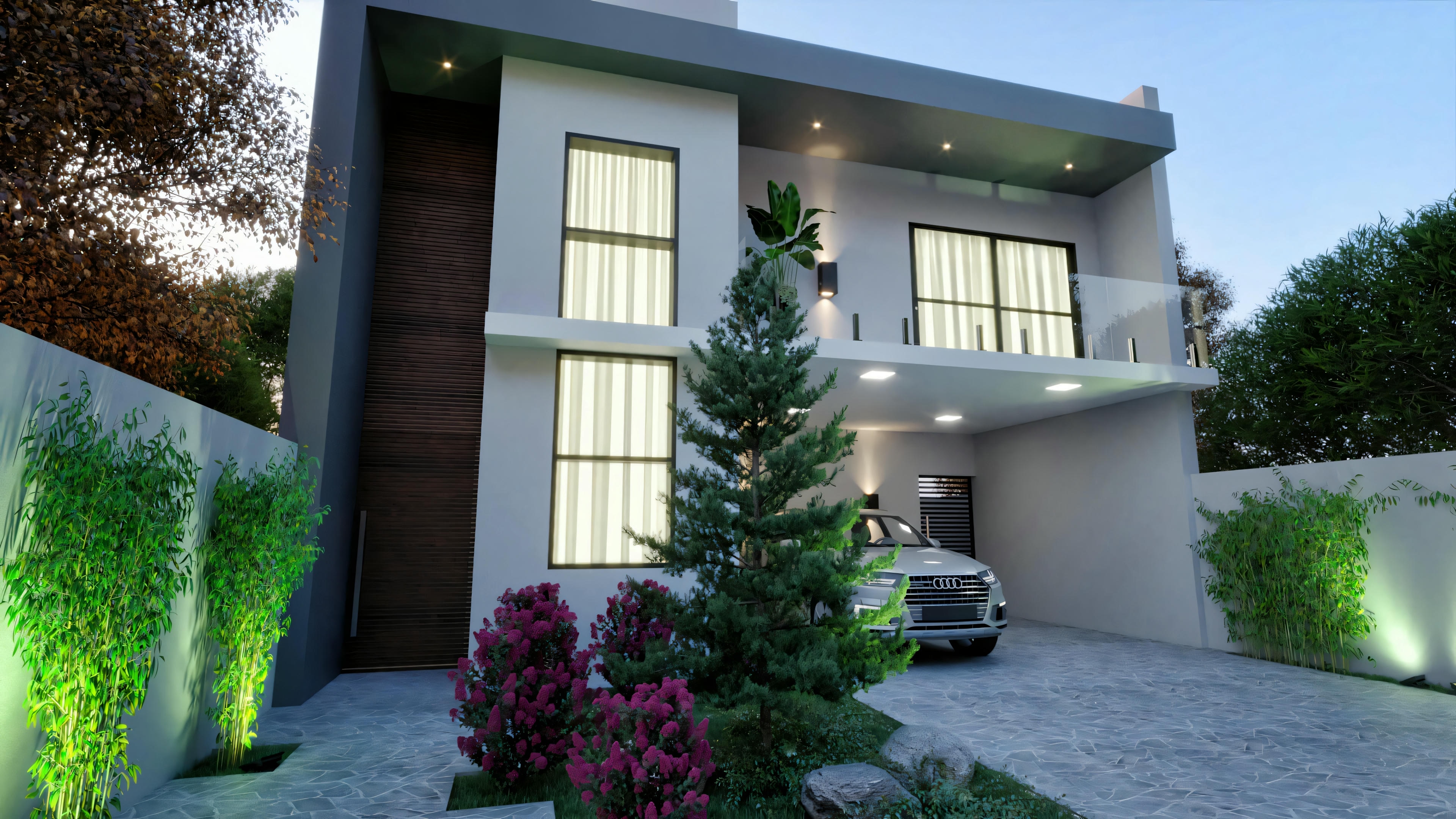 A modern two-story house