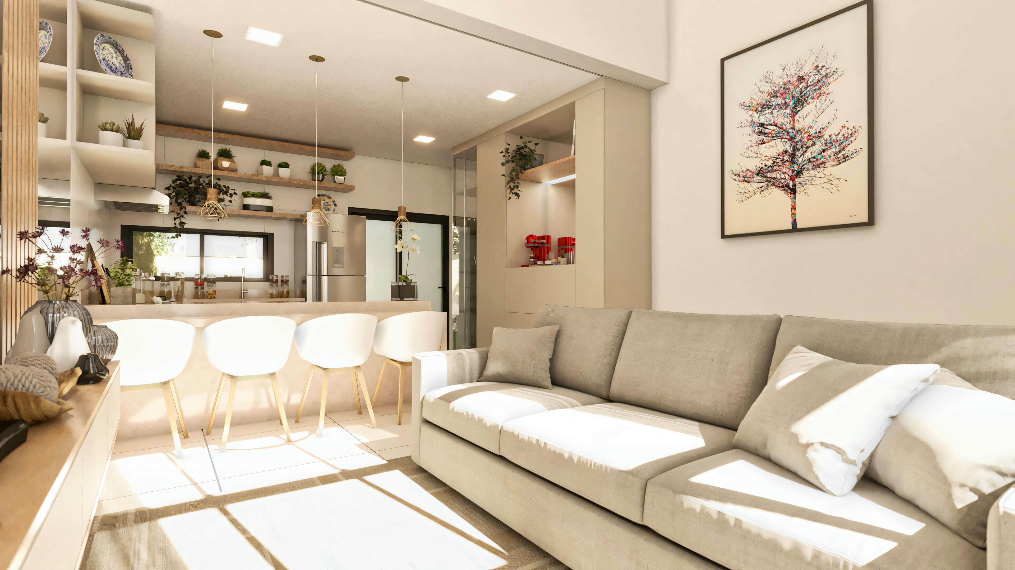 Image of well-planned small house living room inside.
