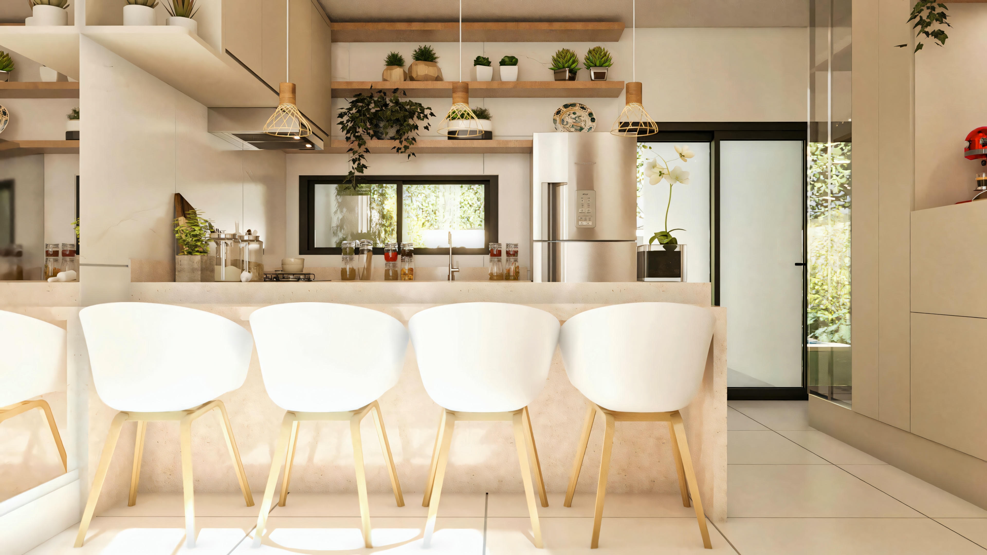 Cocina americana de proyecto de arquitectura pequeño.