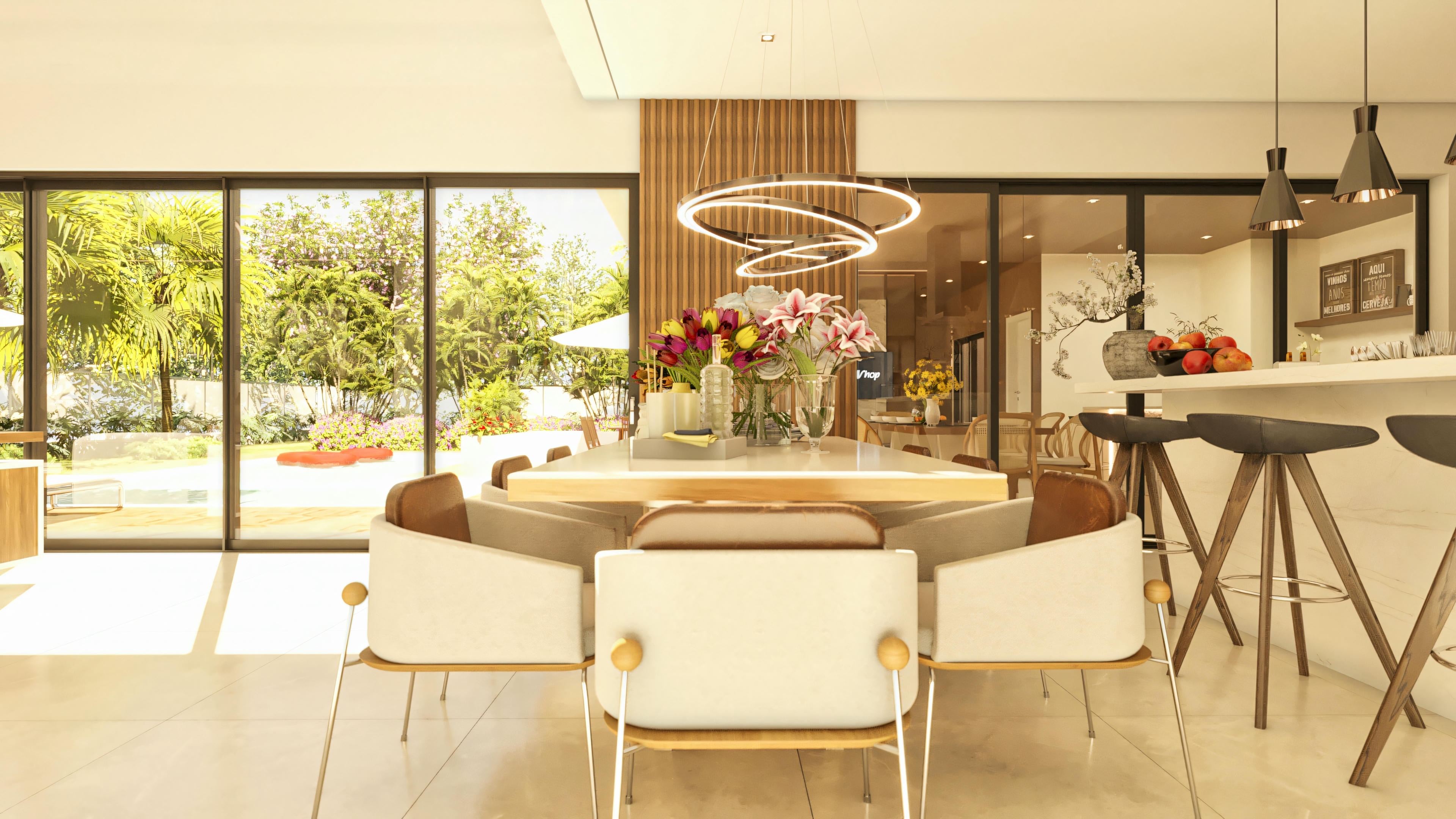 Integrated kitchen.