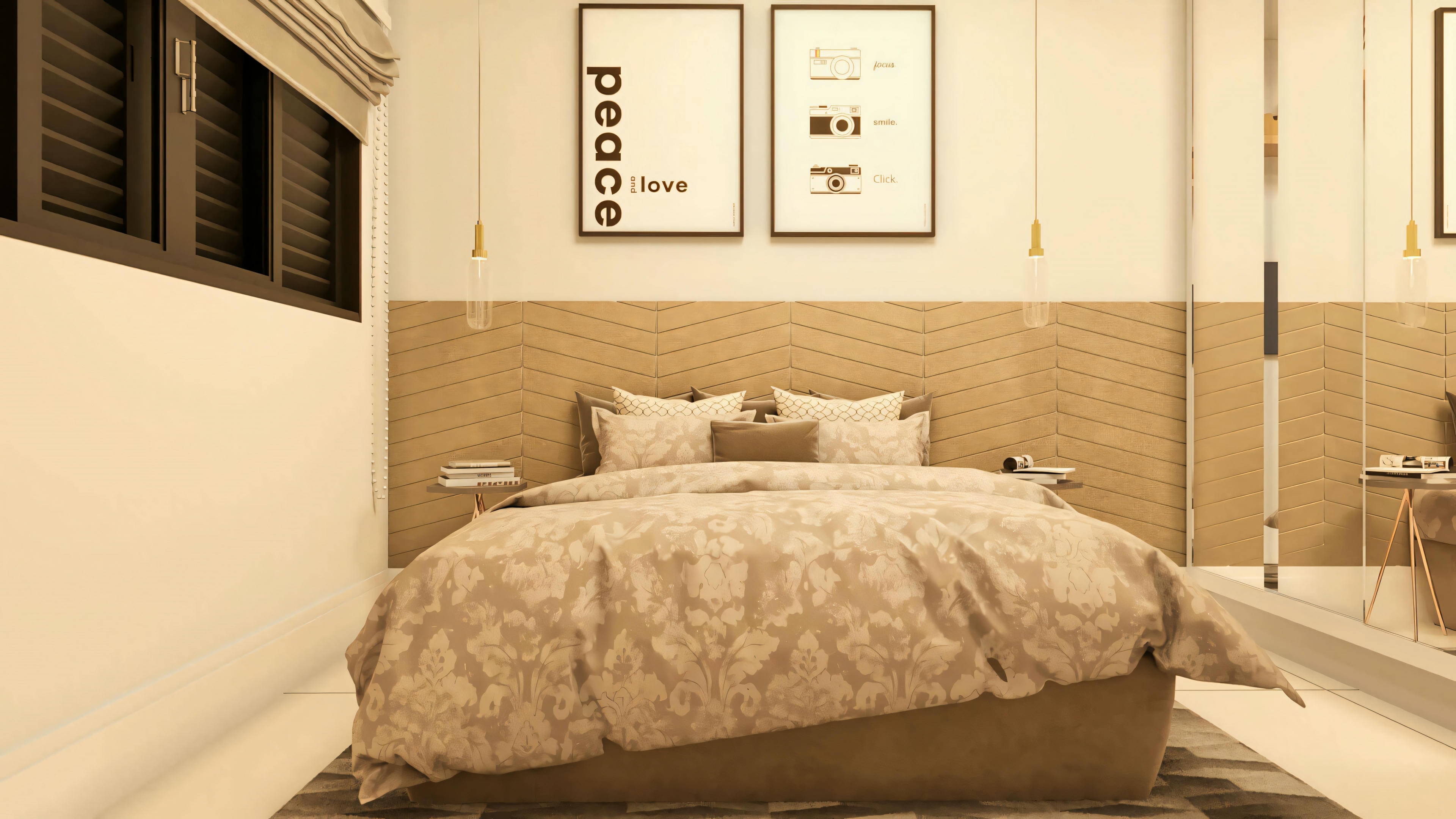 Bedroom interior design designed for small house.