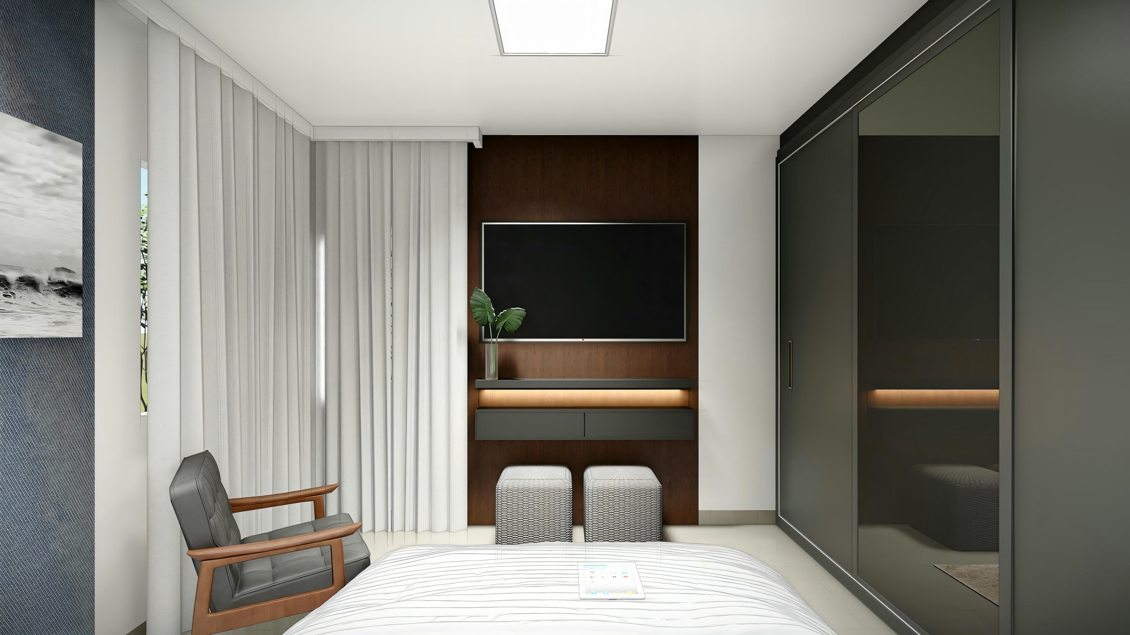 Casa moderna com decoração minimalista.