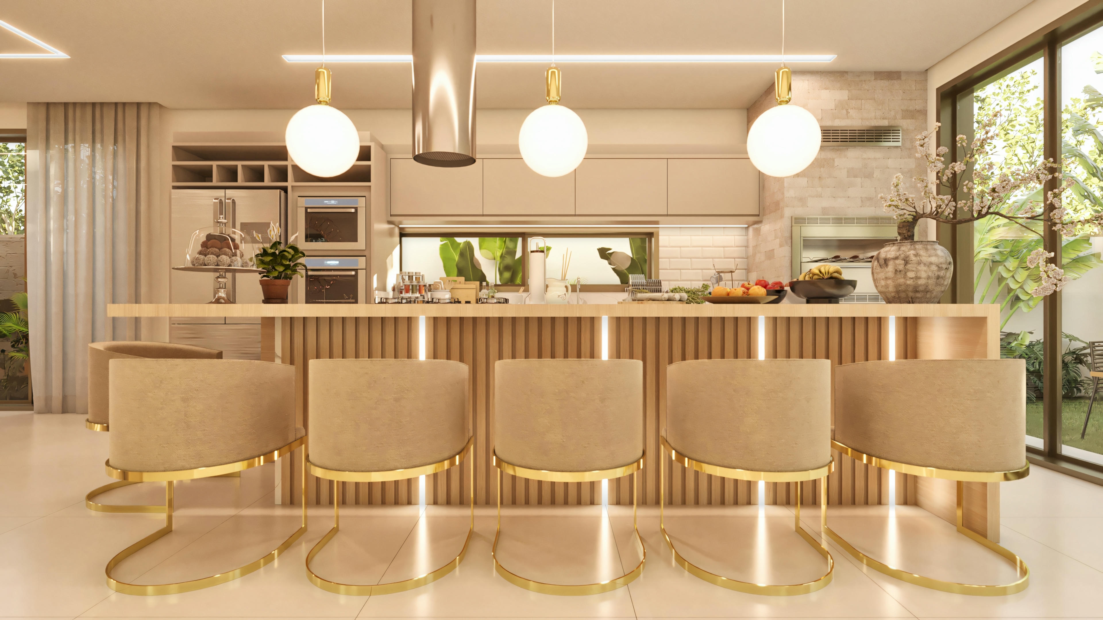 Cocina Gourmet con encimera.