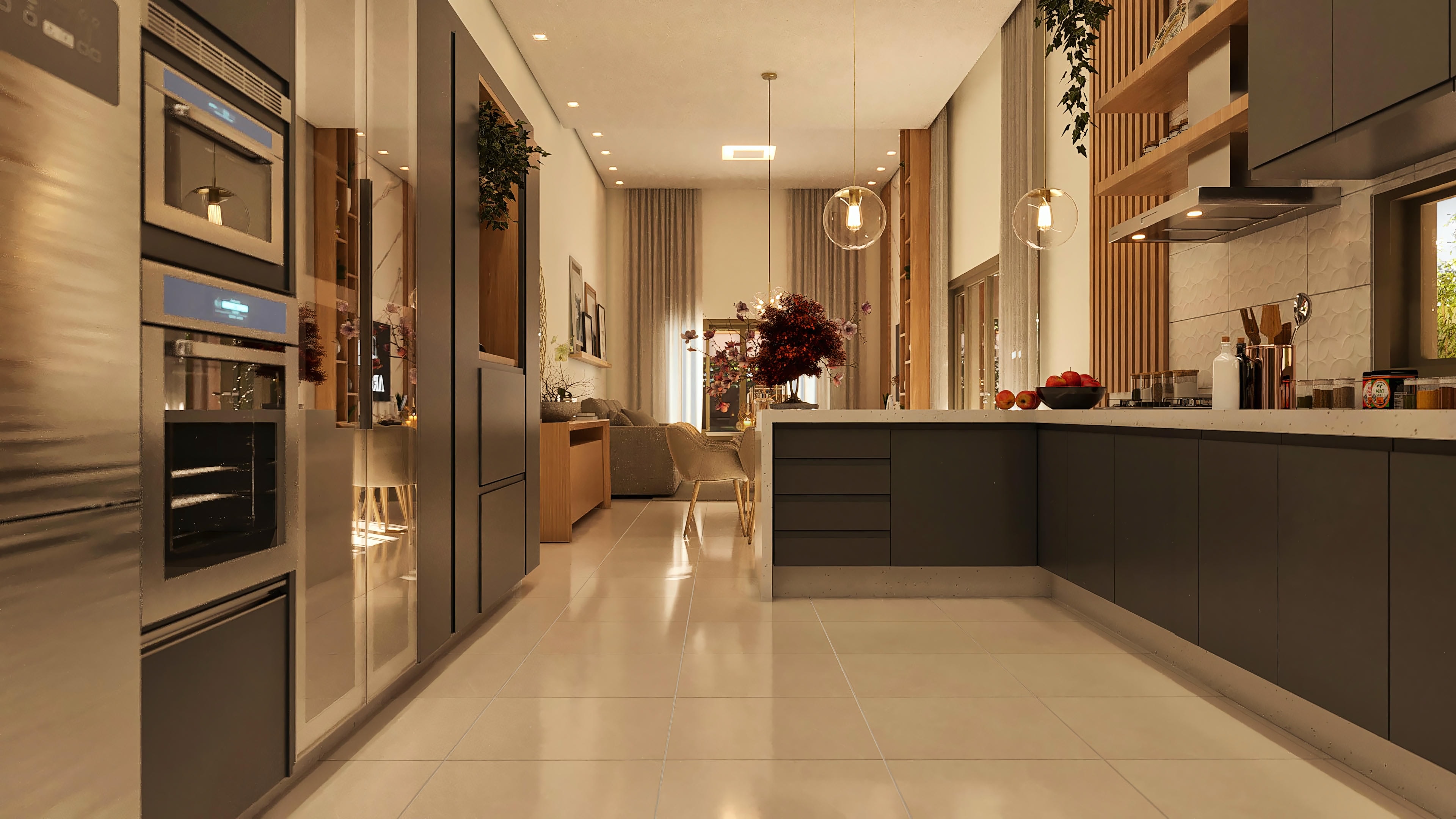 Imagen de cocina con encimera.