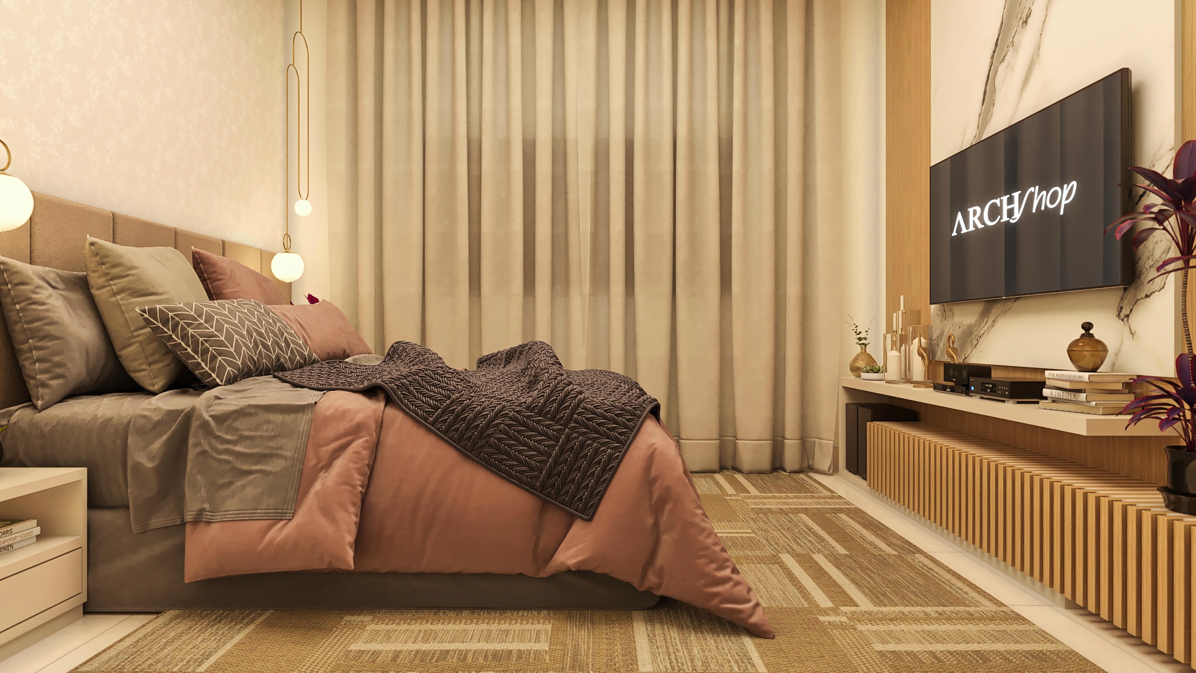 Cozy master suite.