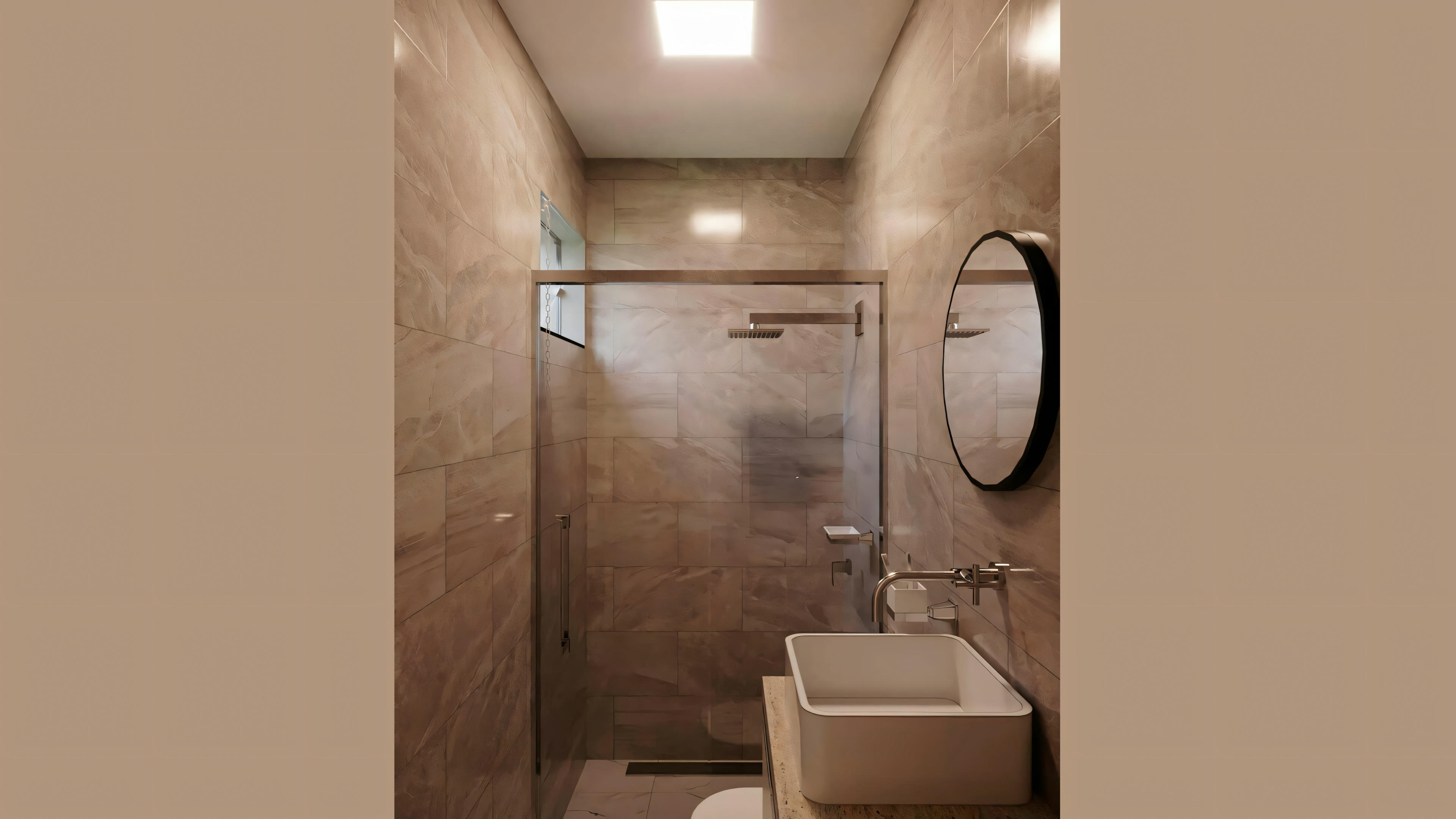 A bathroom with a toilet and sink.