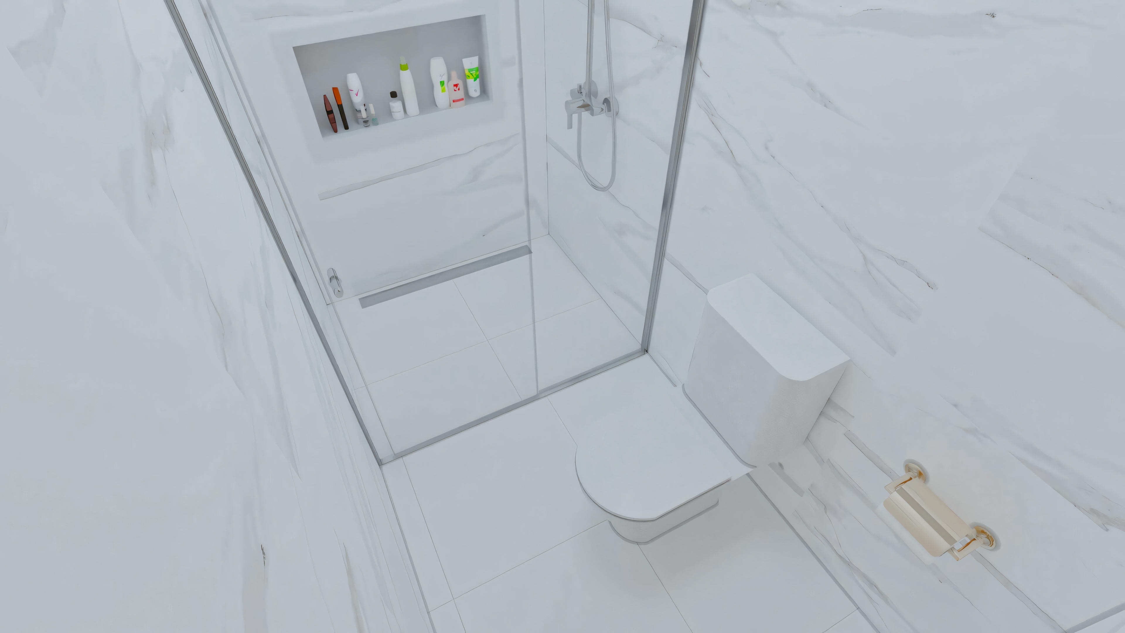 Un cajón abierto mostrando toallas y accesorios de baño organizados.