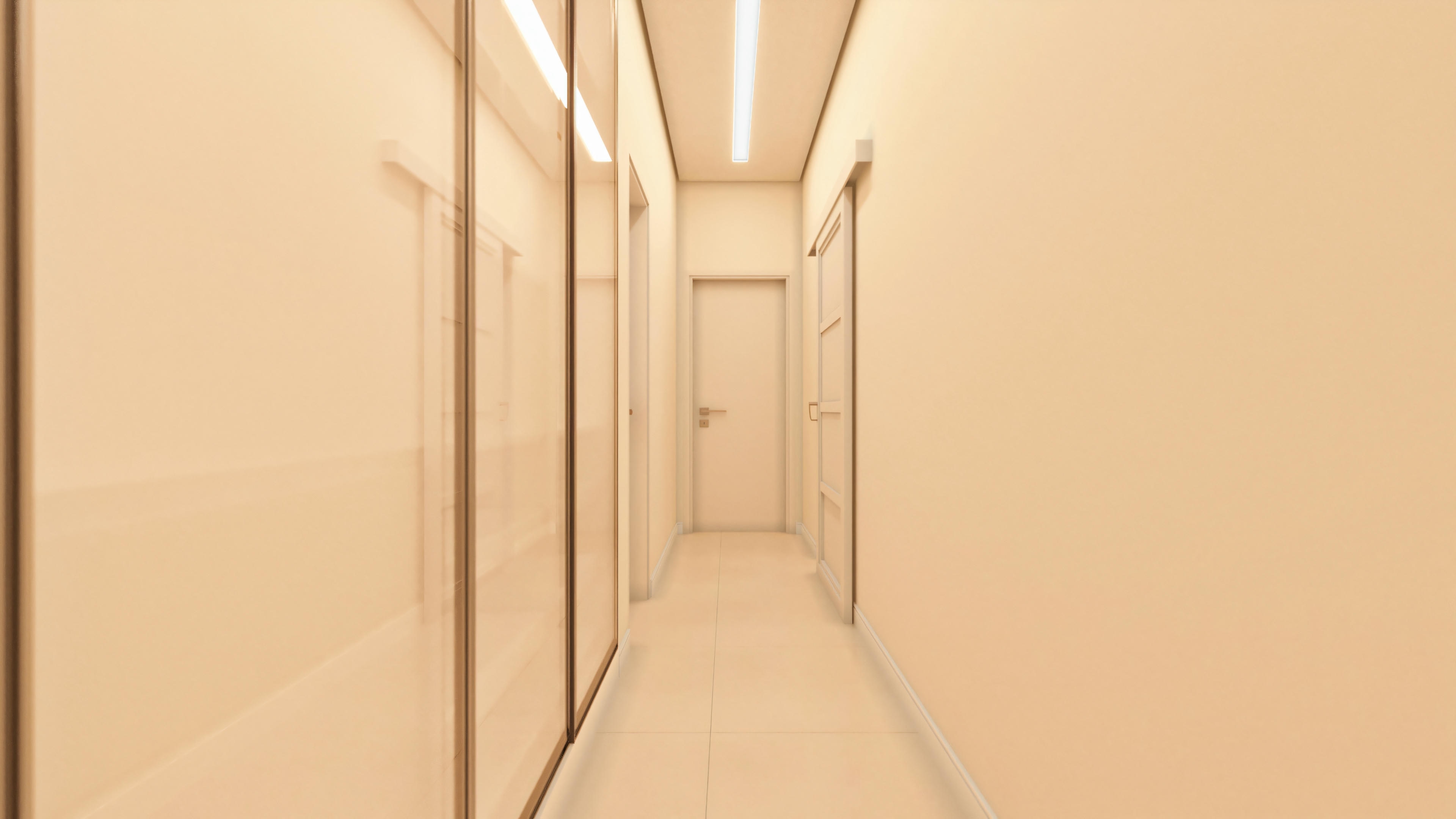 House hallway project with LED.