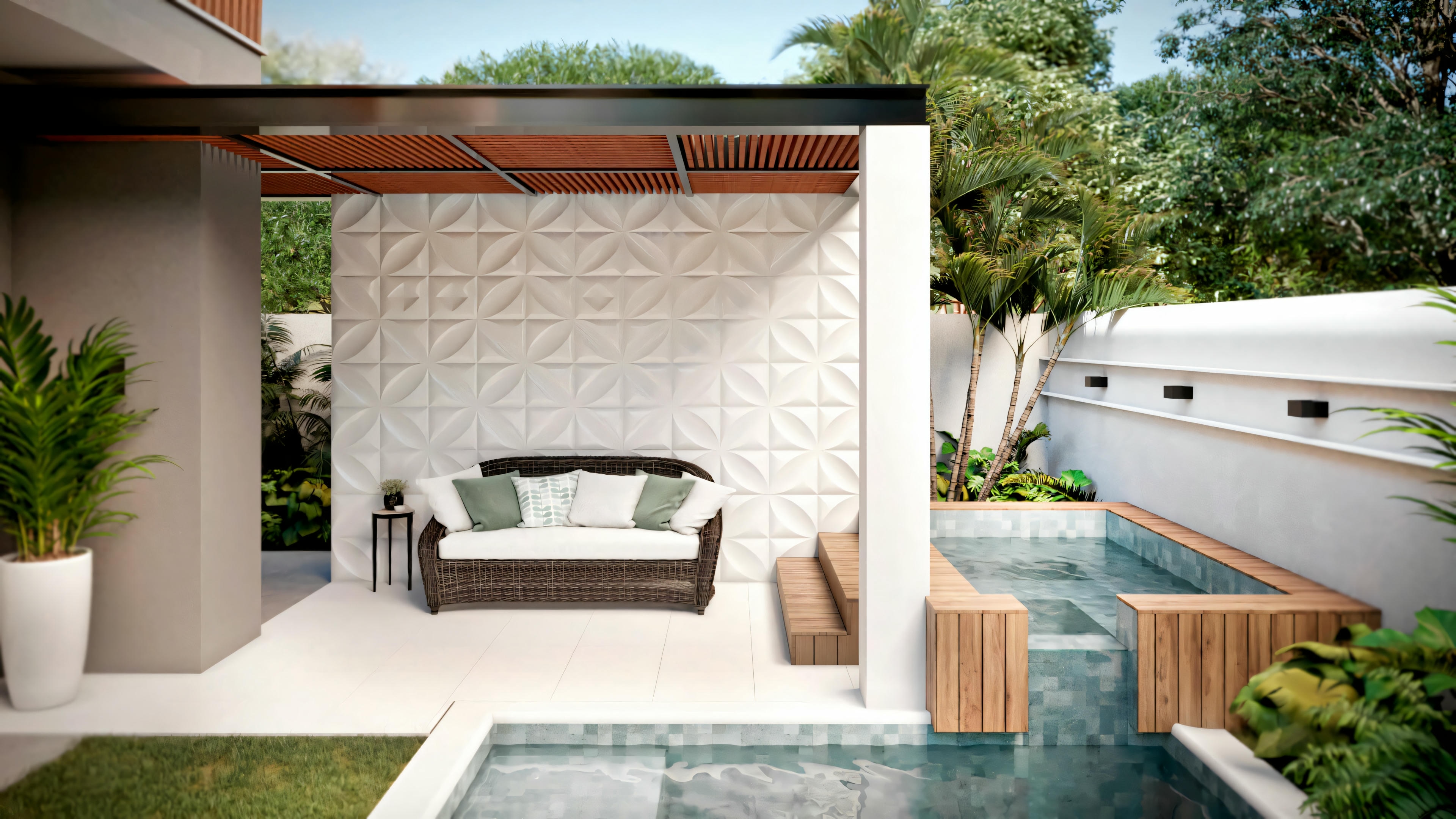 A cozy bedroom with direct access to an outdoor area.