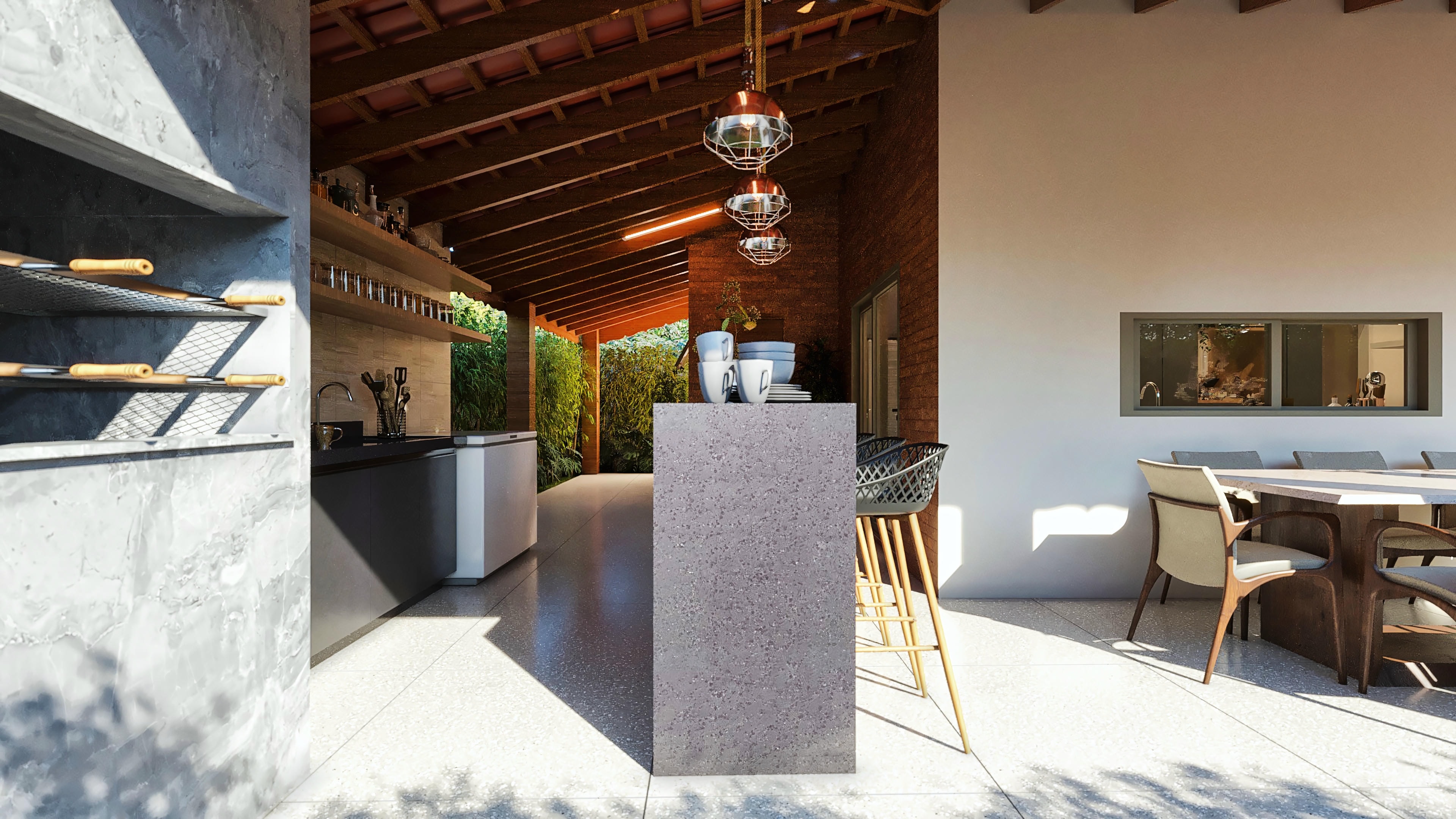 Gourmet porch.