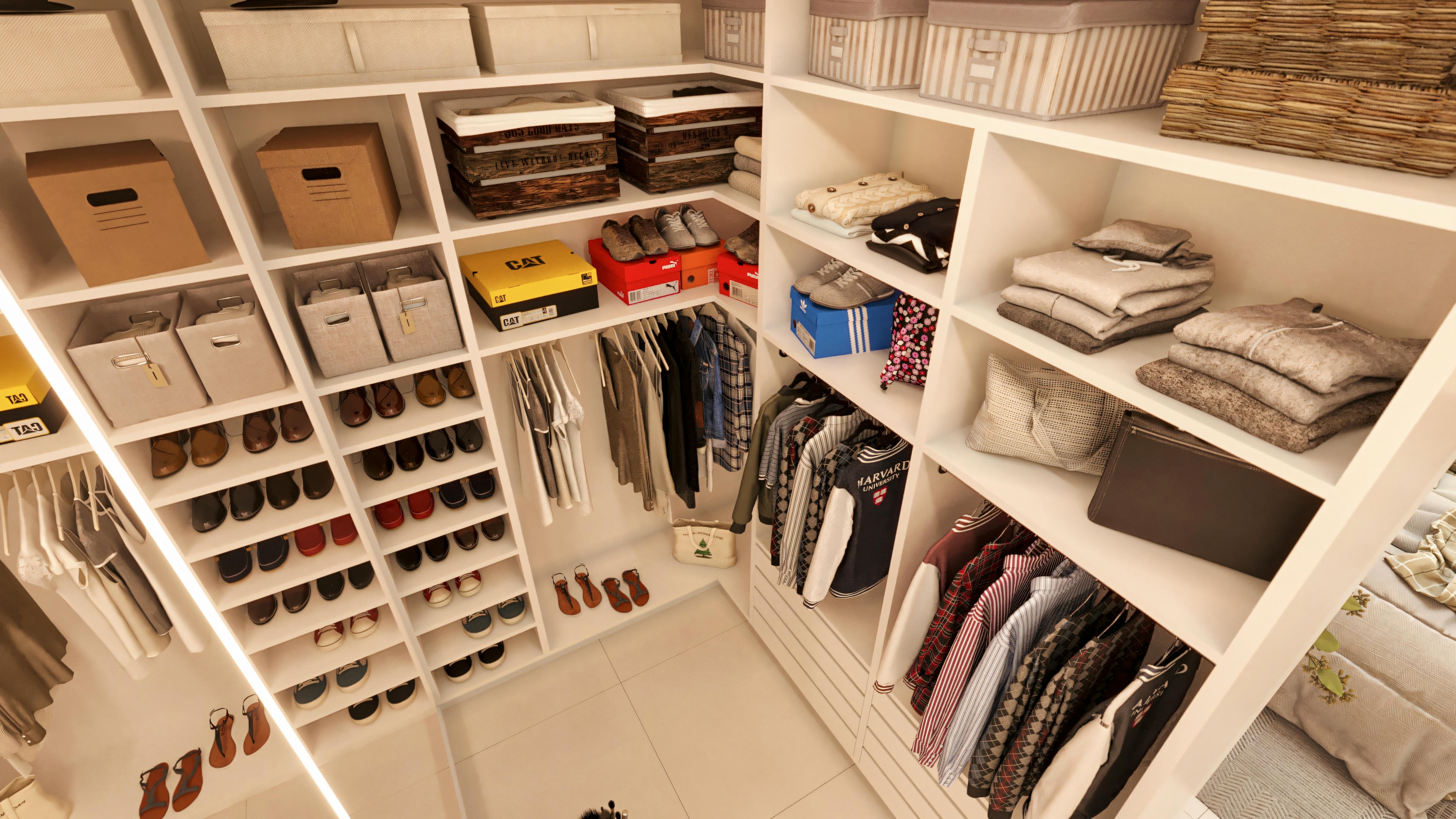 Planned closet.