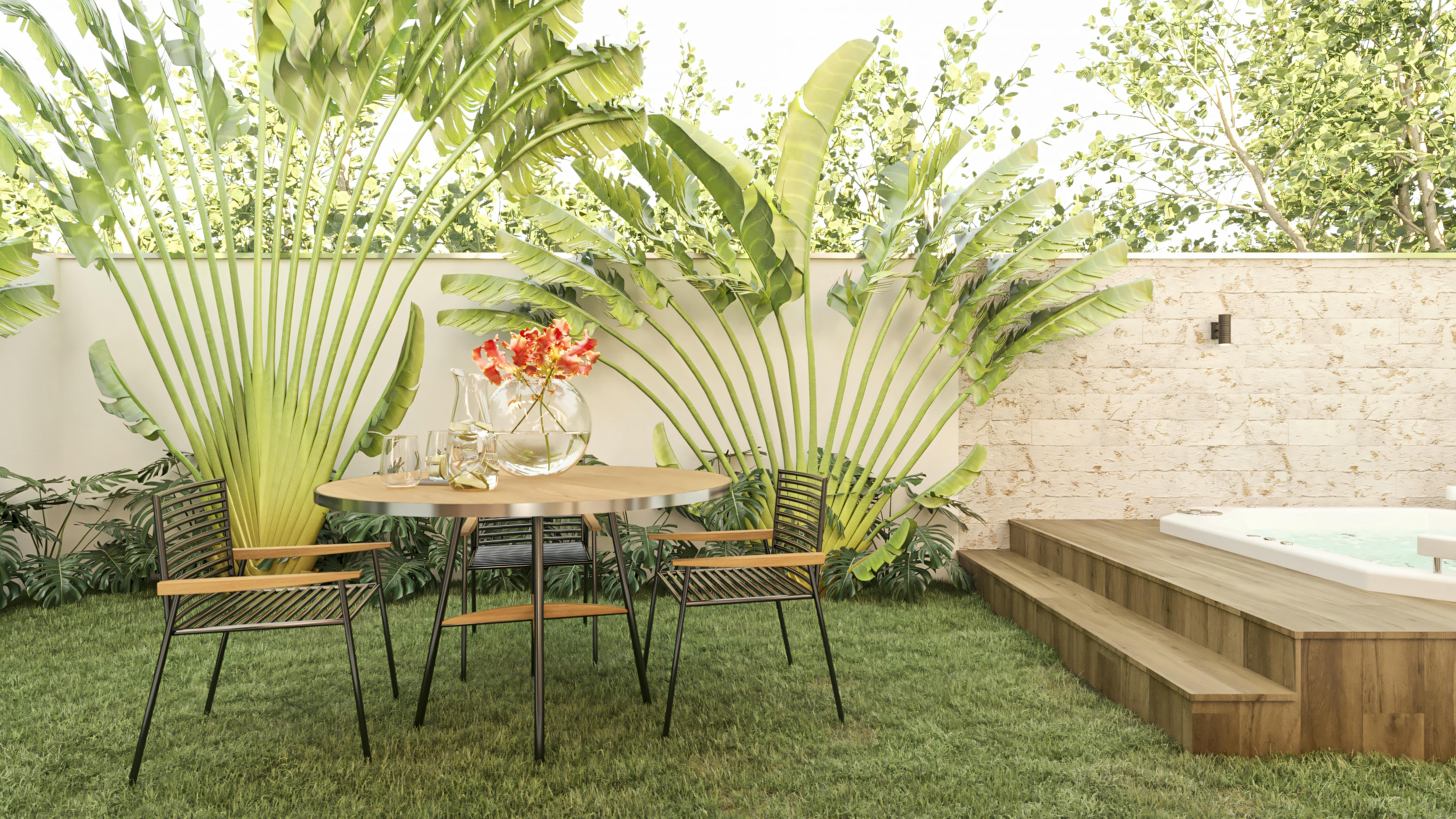 Outdoor area project with table.