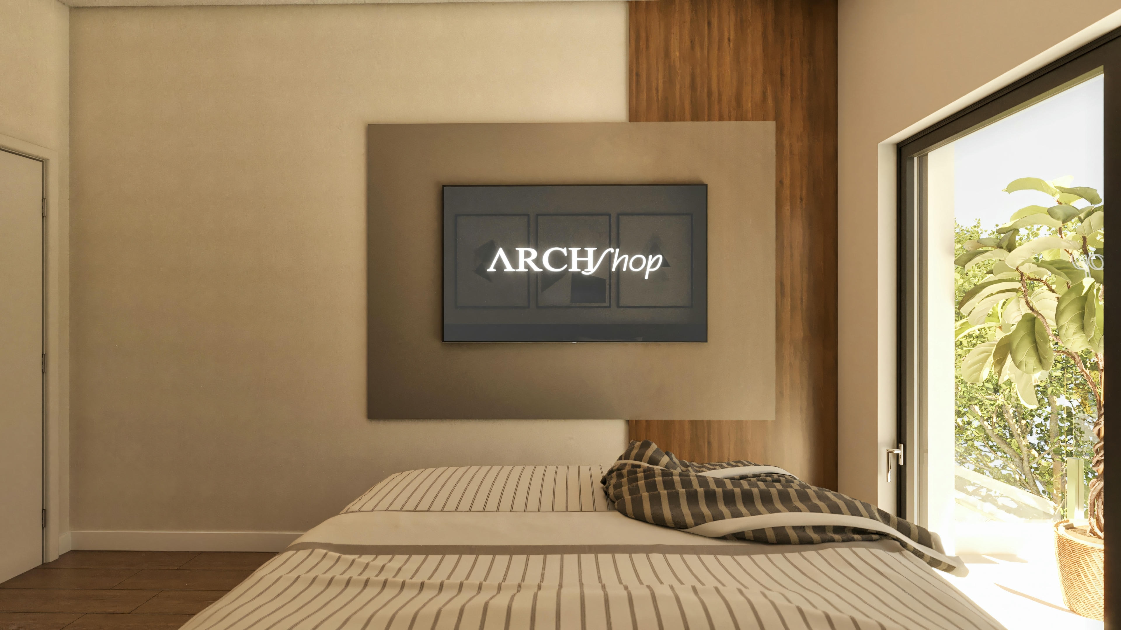 Room TV panel.