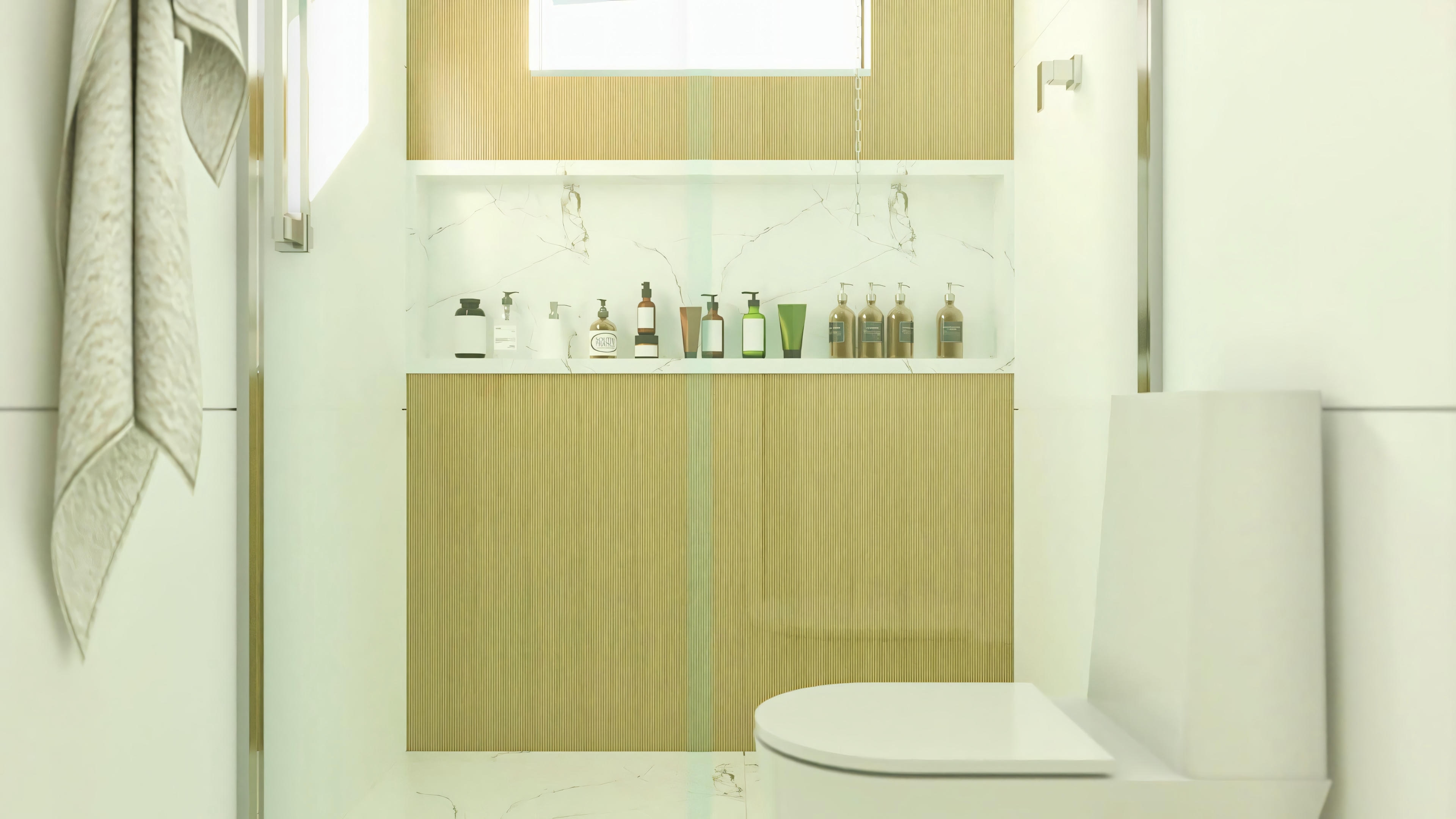 Fachada posterior de proyecto de casa moderna e imponente, mostrando integración del área social interna con la piscina a través de puertas de vidrio. Destaca la piscina con deck, balcón superior con barandal de vidrio. Casa con 555.9m², 4 suites, área gourmet y 3 garajes.