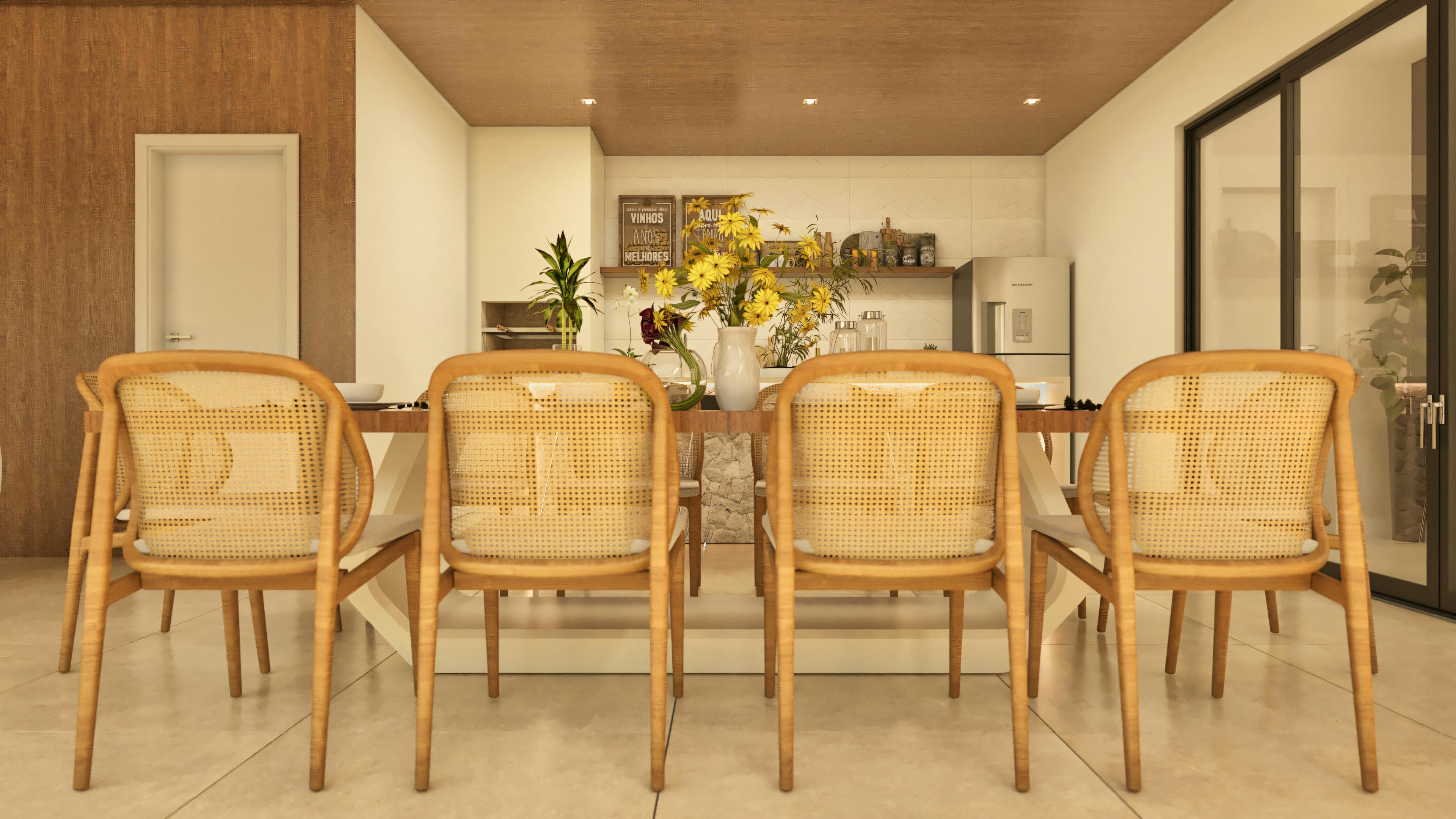 Gourmet area dining table.