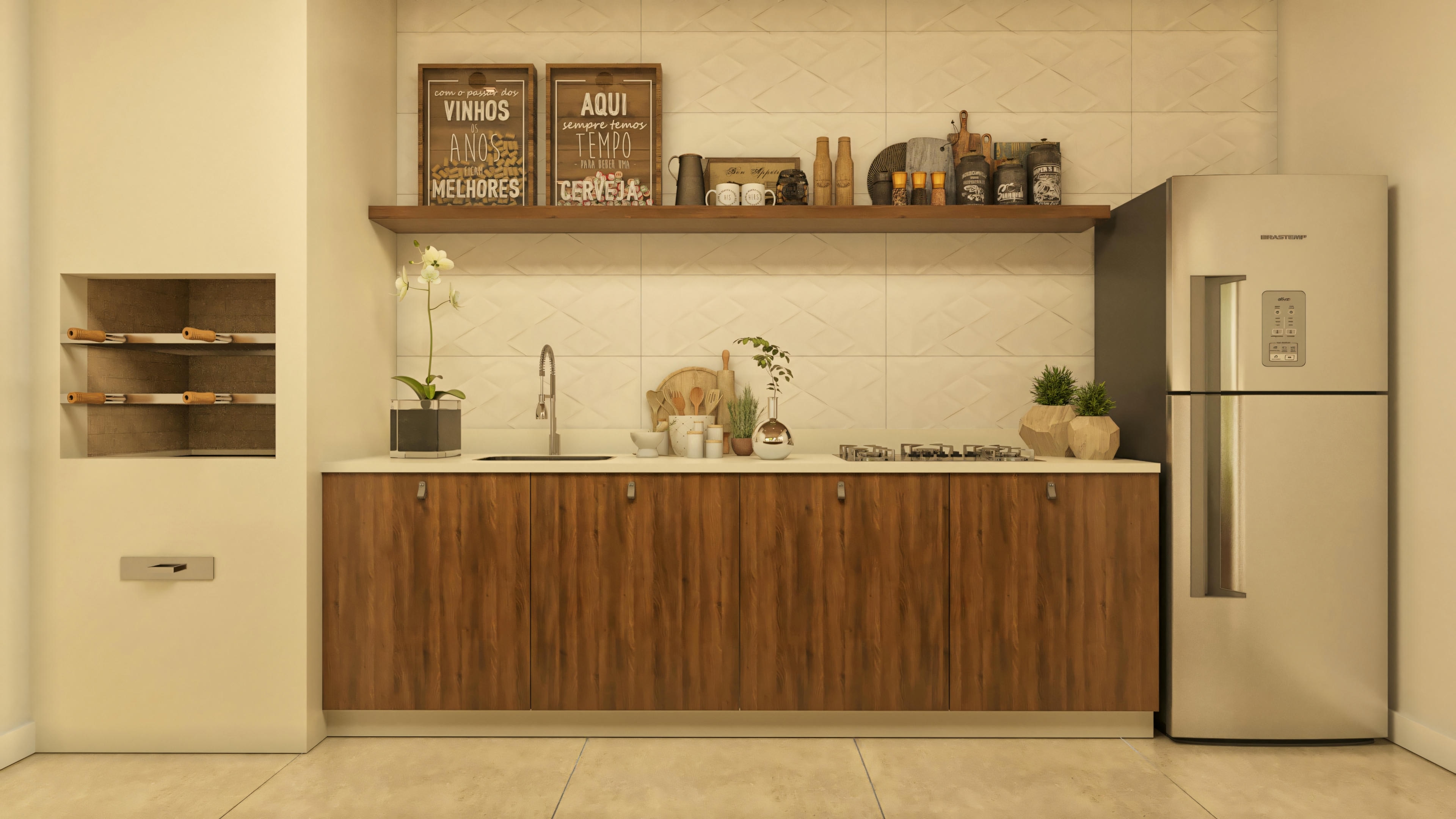 Gourmet kitchen.