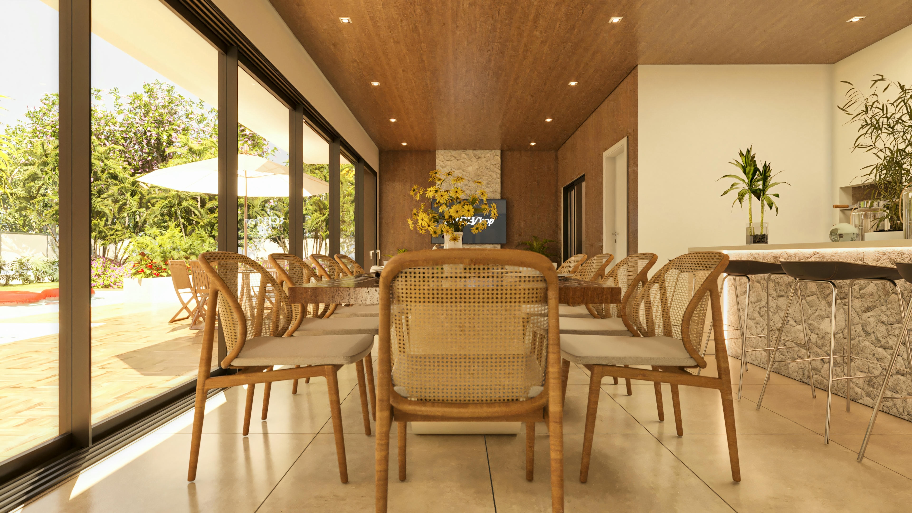 Complete leisure area kitchen.