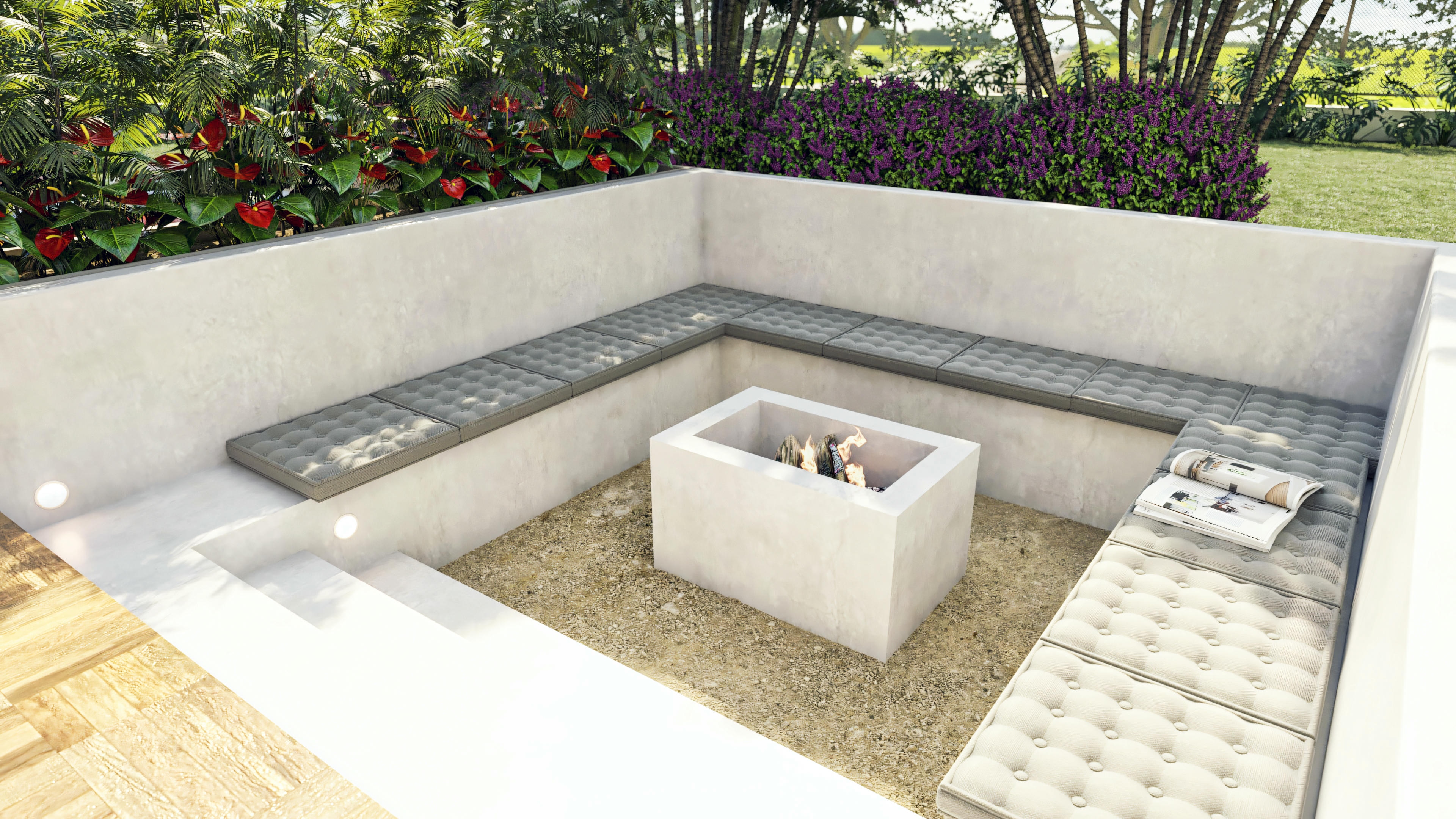 Fire pit.