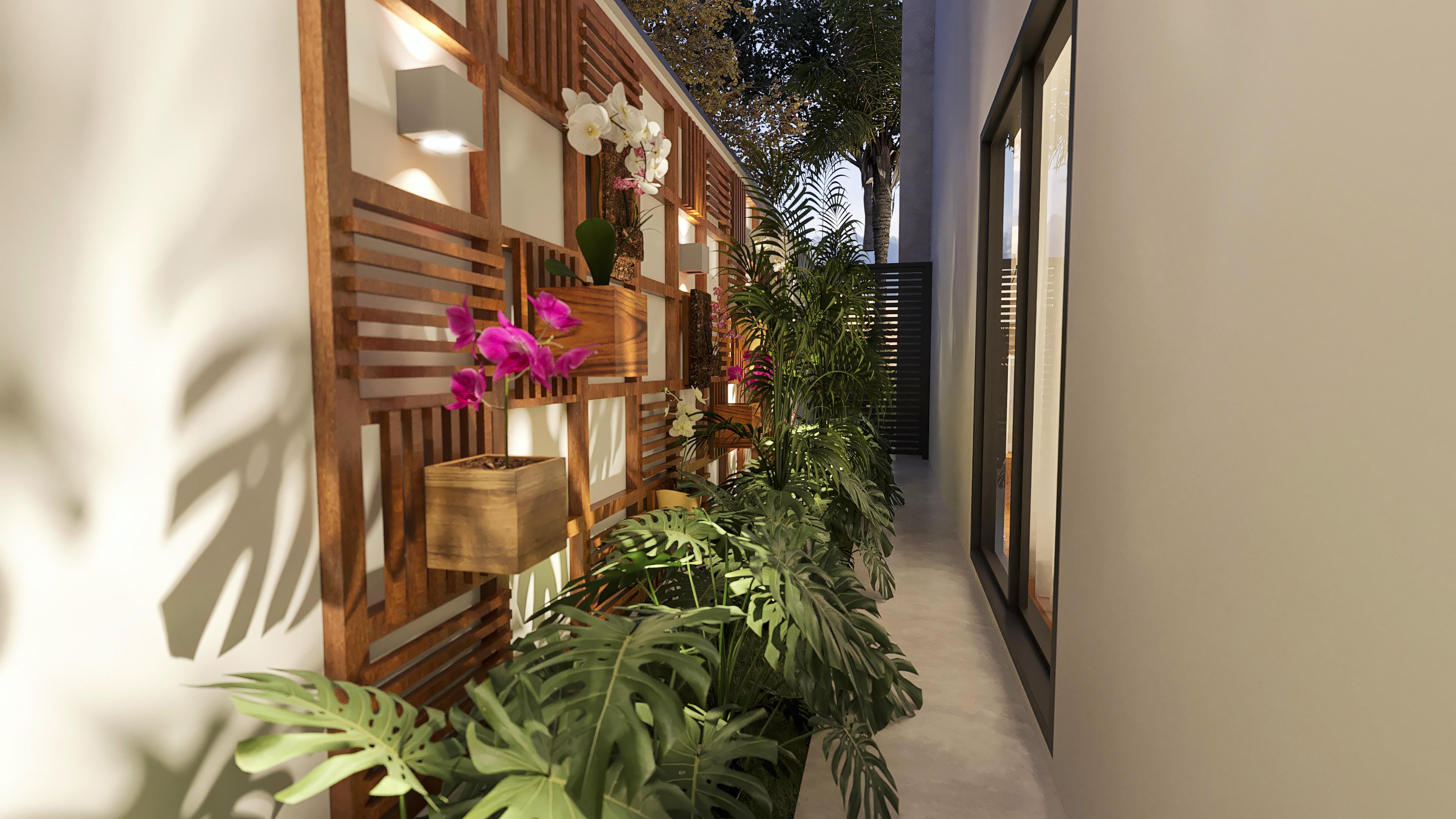 Modern two-story house project with 3 bedrooms, suite, gourmet area, and pool, ideal for 10x25m lots.