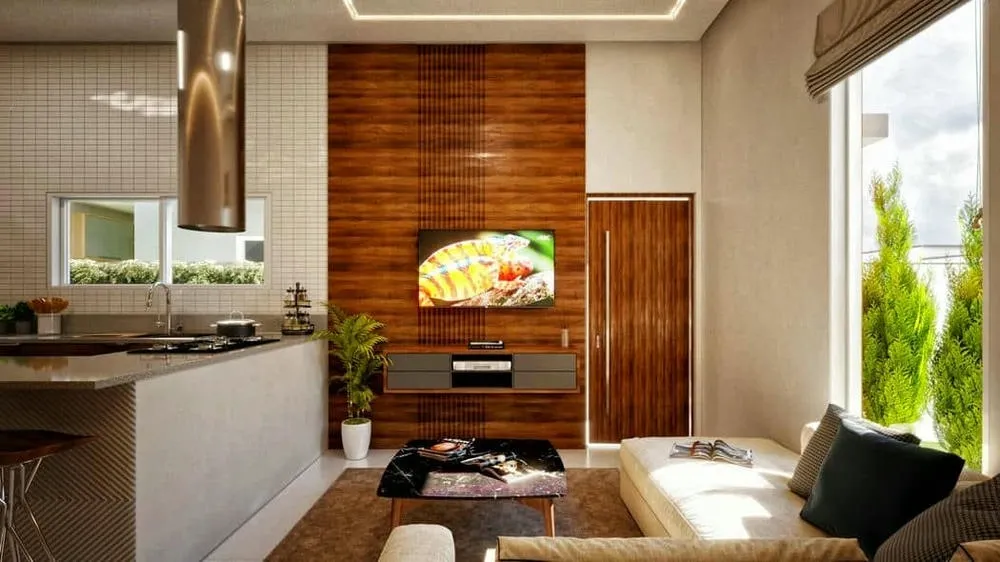 Contemporary design in a small house, part of the Moscow Project.