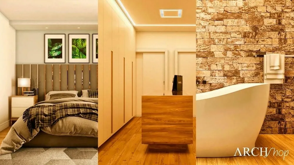 Double bathroom in the master suite, with modern and spacious design, optimized for comfort.