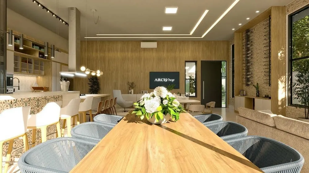 Gourmet area integrated into the pool and kitchen, ideal for a lifestyle that values socializing.