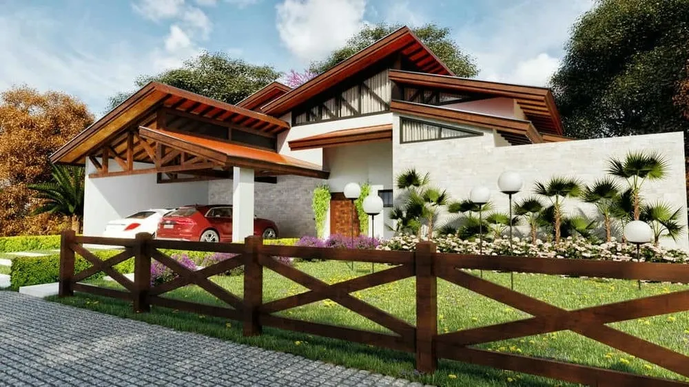 Ground floor plan of the Barcelona Project, with 3 bedrooms, suite, and gourmet area.
