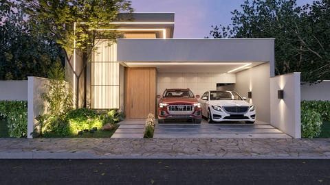 Image of house facade with gourmet area.