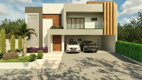 House plan with pool.