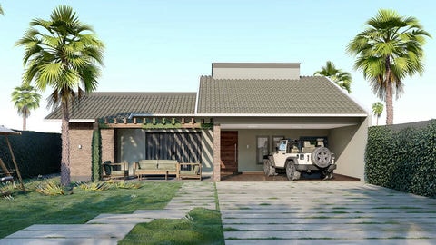 House plan with pool and sauna.