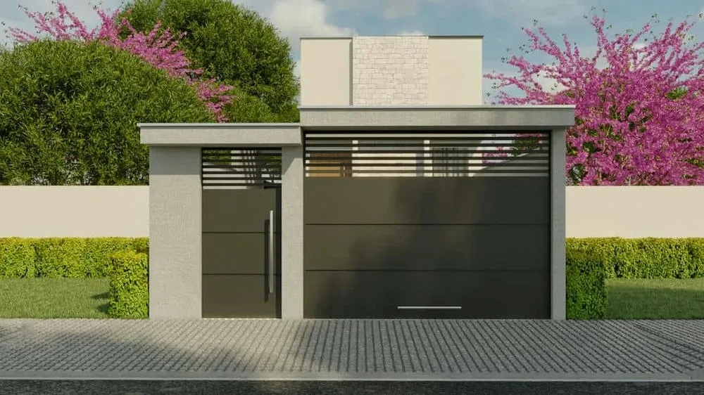 Facade of the Kyoto Project, a small and functional house for couples.