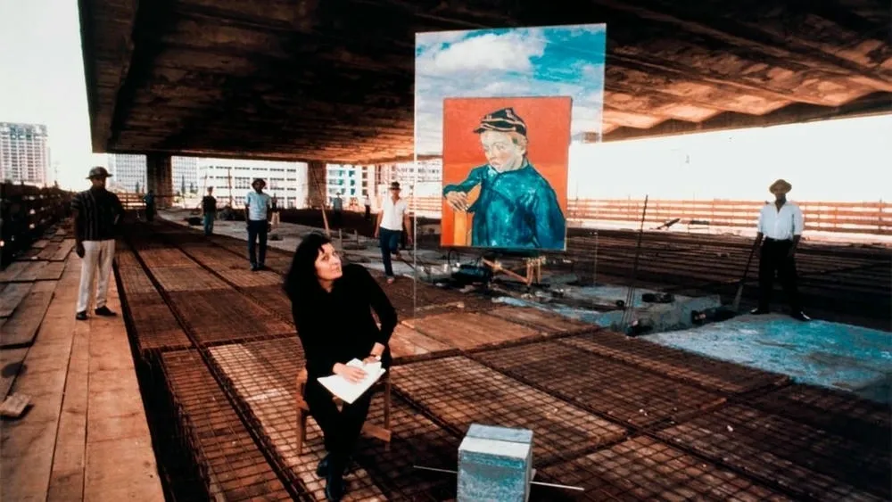 An architectural drawing with notes and a sketch, representing Lina Bo Bardi's creative process.