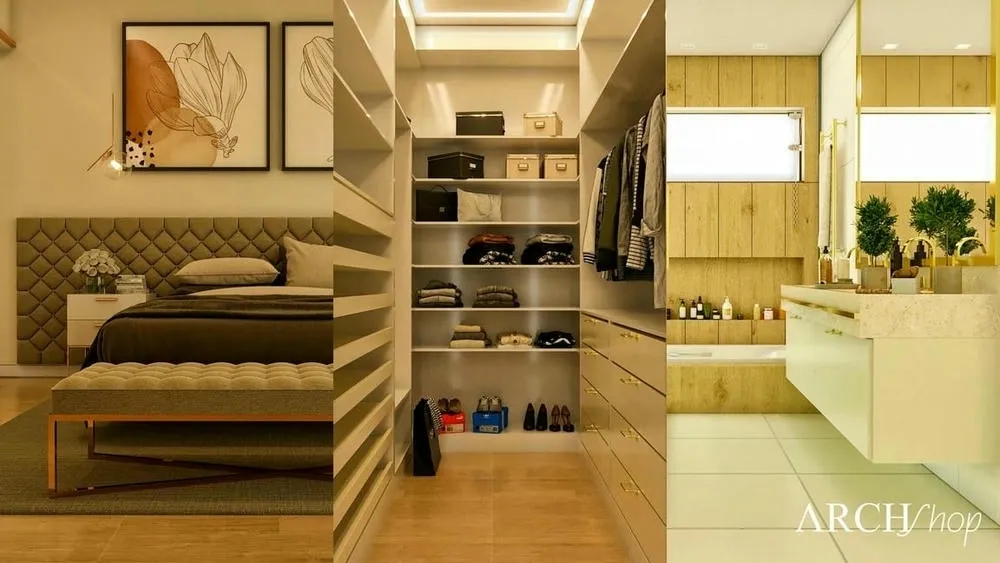 Master suite bathroom with hydromassage and modern design, creating a private spa space and sophistication.