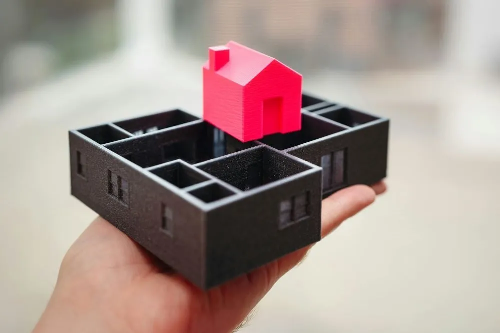Miniatura de casa ou projeto arquitetônico moderno, uma homenagem original para o Dia das Mães.