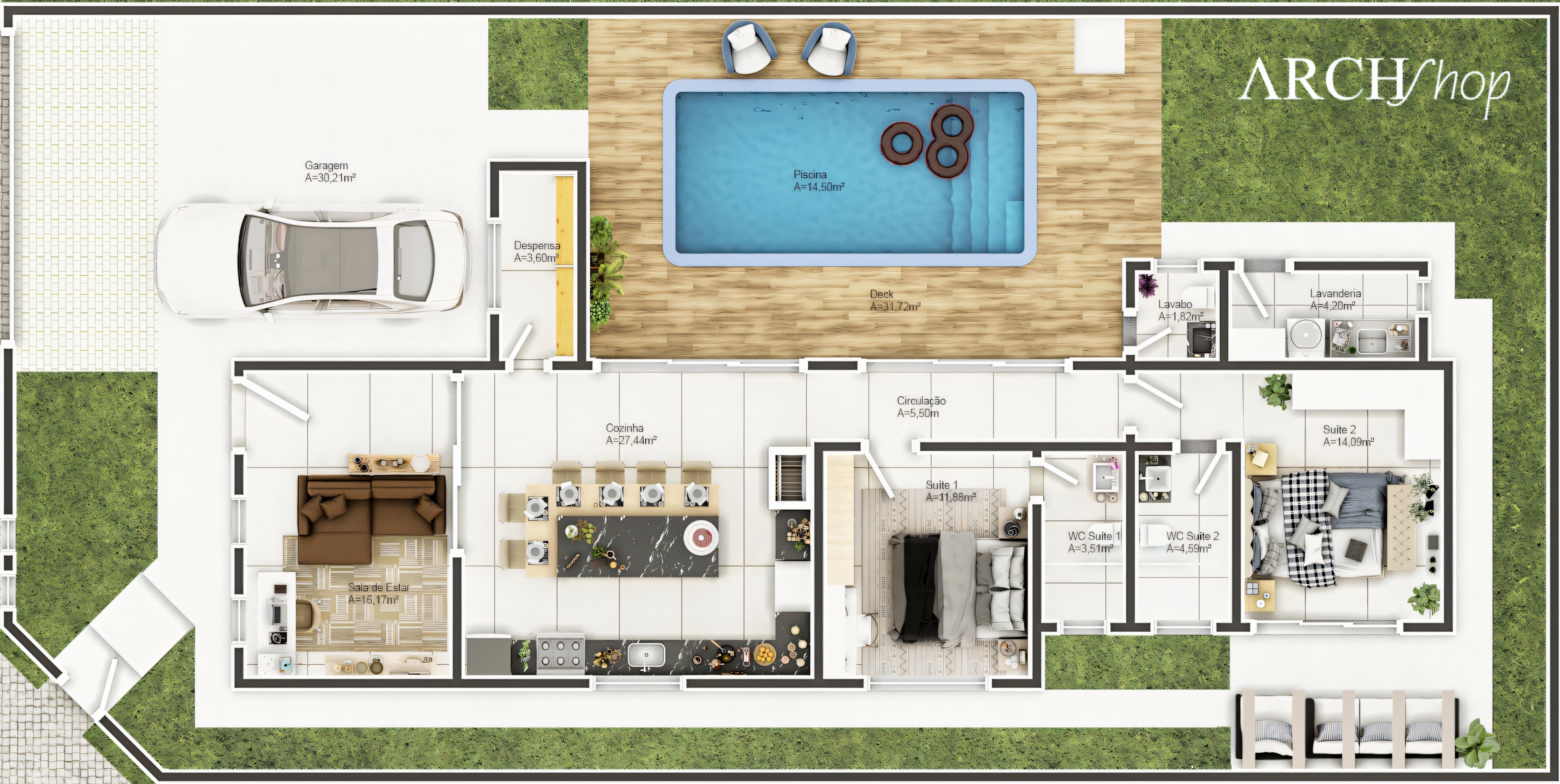 Modelo de casa 12x25.