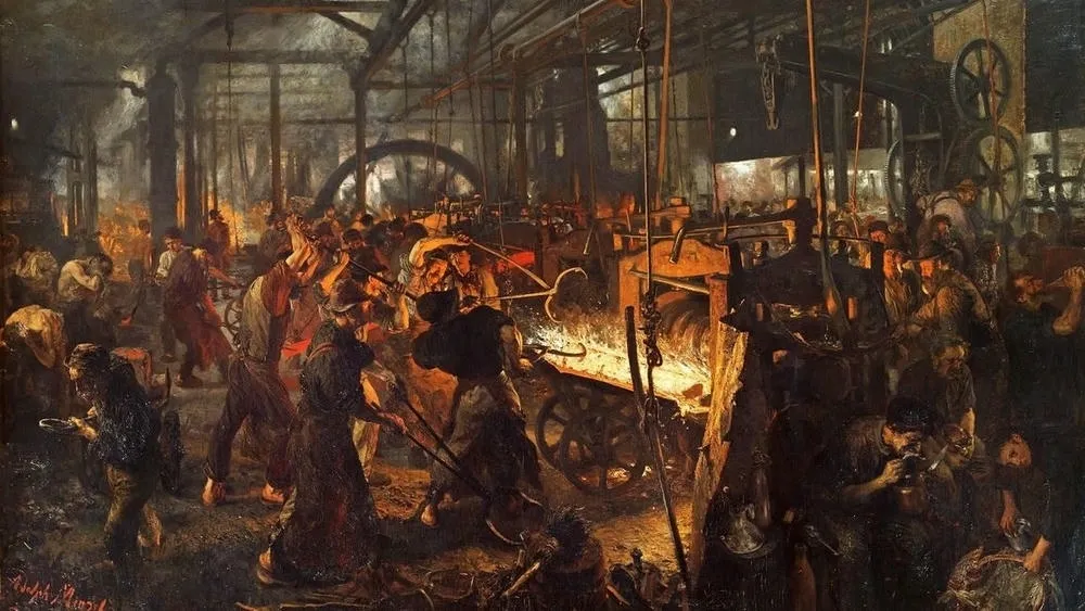 Fábrica antiga com grandes janelas e estrutura metálica exposta, ilustrando a origem do estilo industrial na arquitetura.