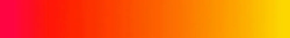 Paleta de cores com exemplos de cores quentes: vermelho, laranja e amarelo.