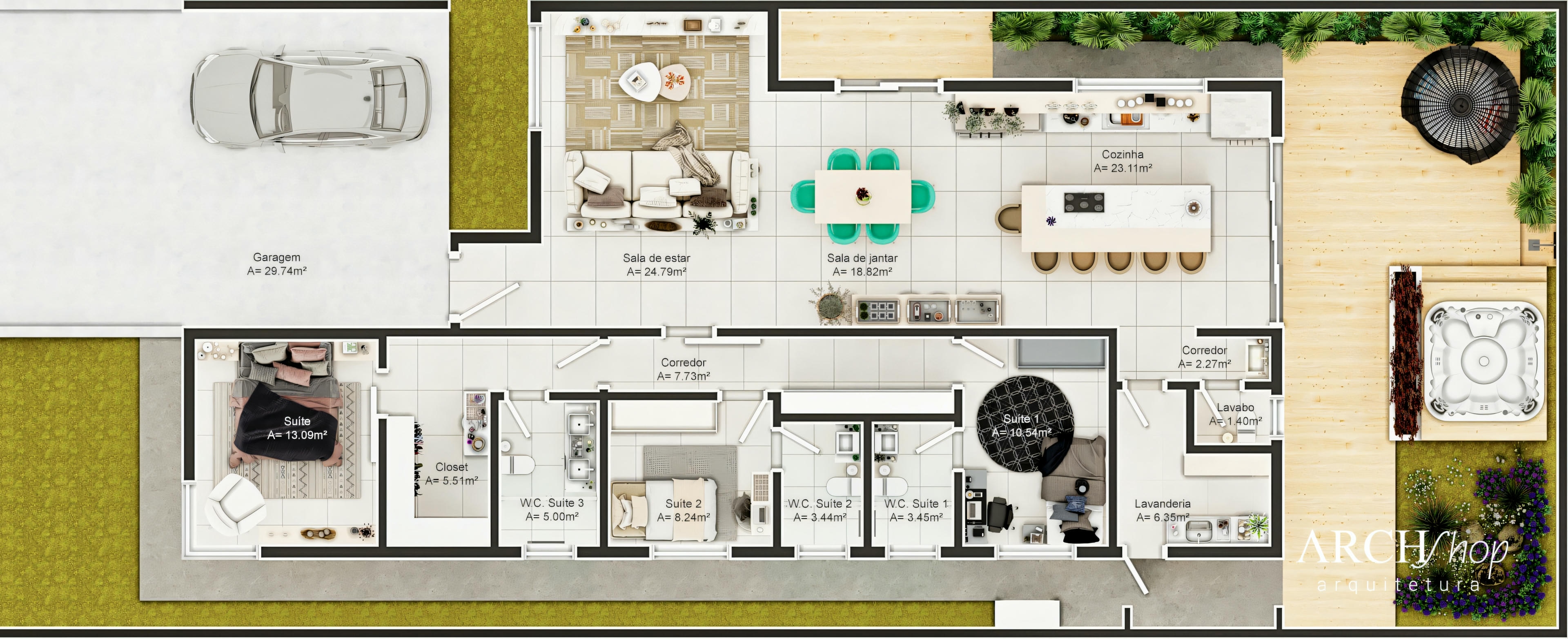 Plano de casa 12x30.