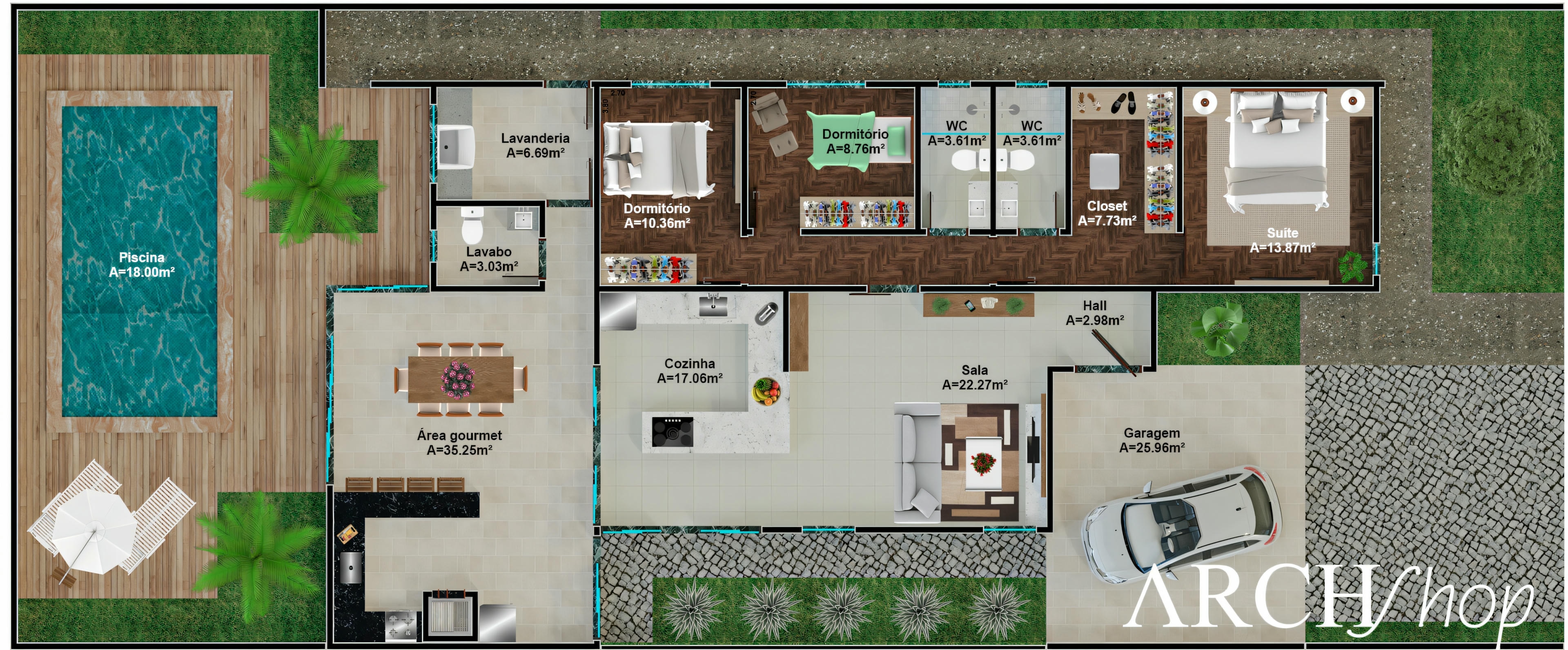 Plano de casa 12x30.