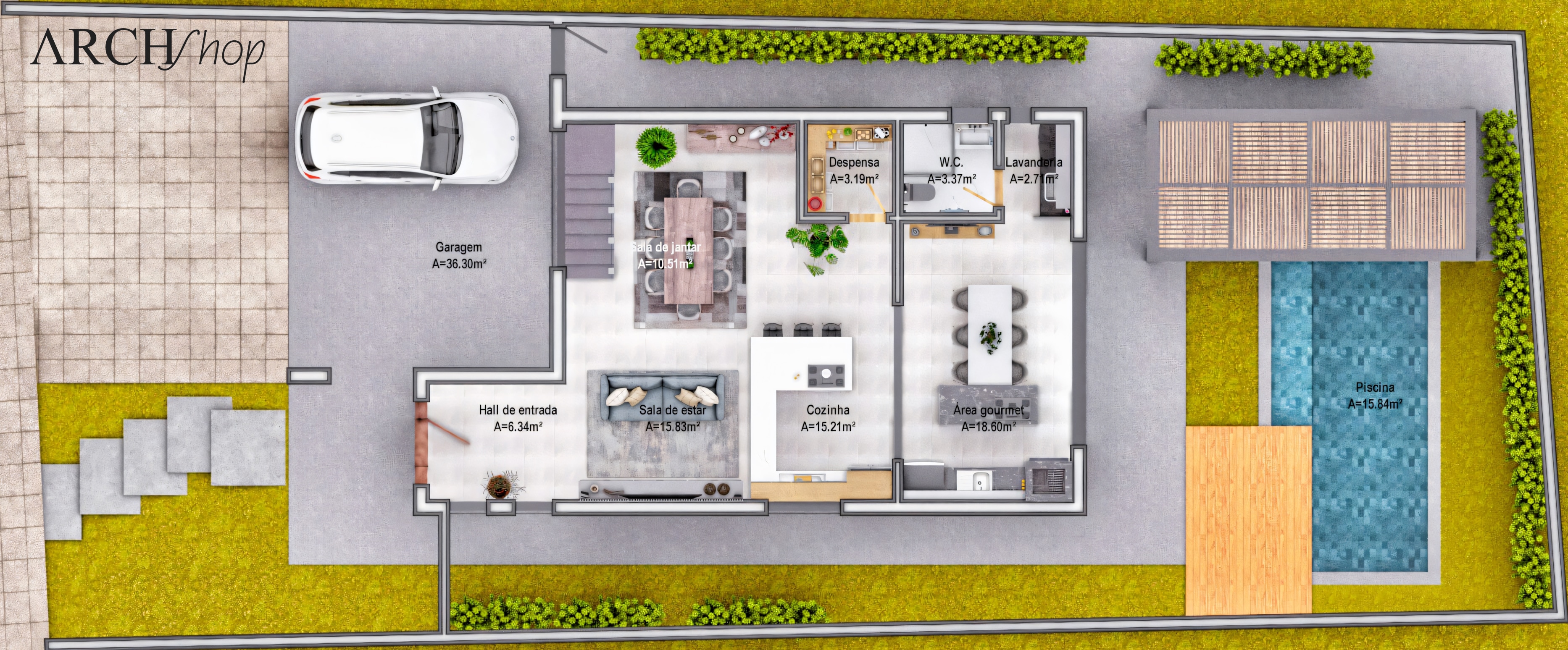 Plano de casa 13x30.