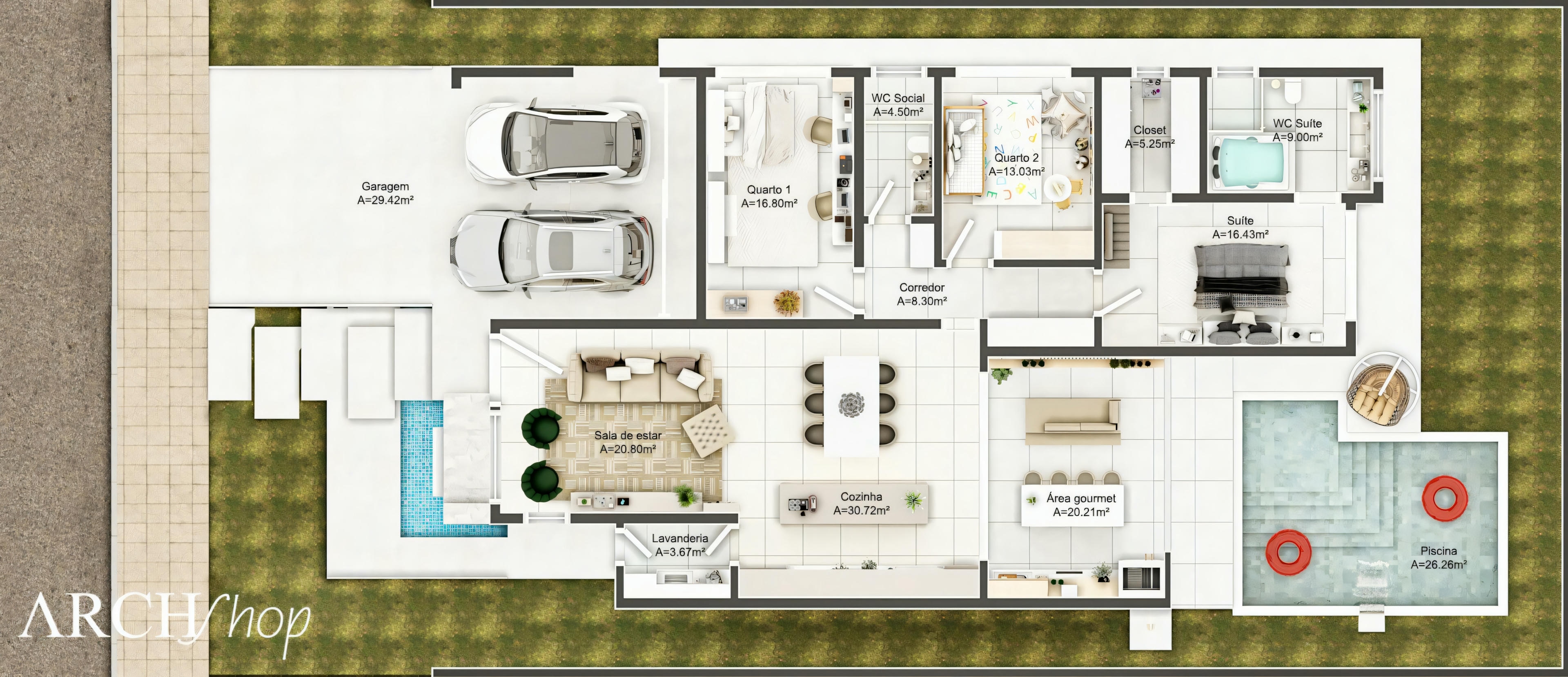 Plano de casa 15x30.