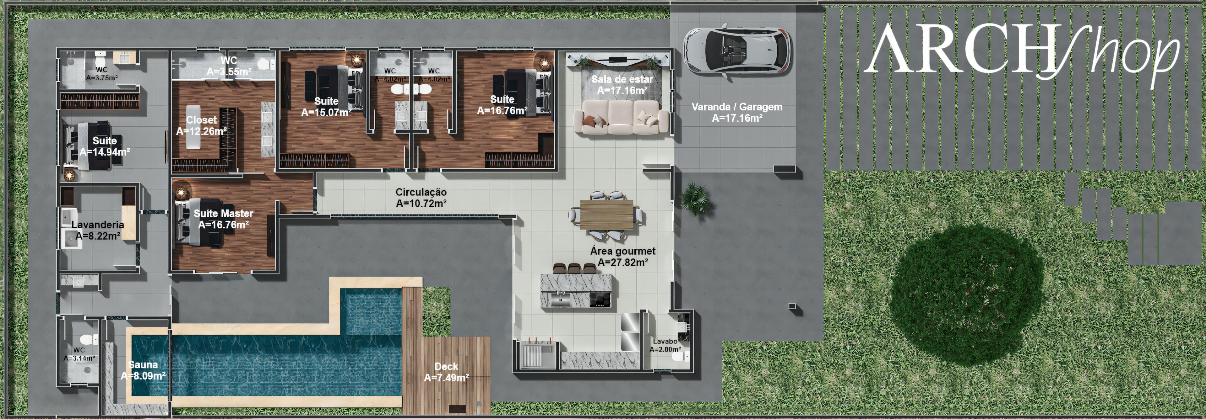 Plano de casa 15x40.