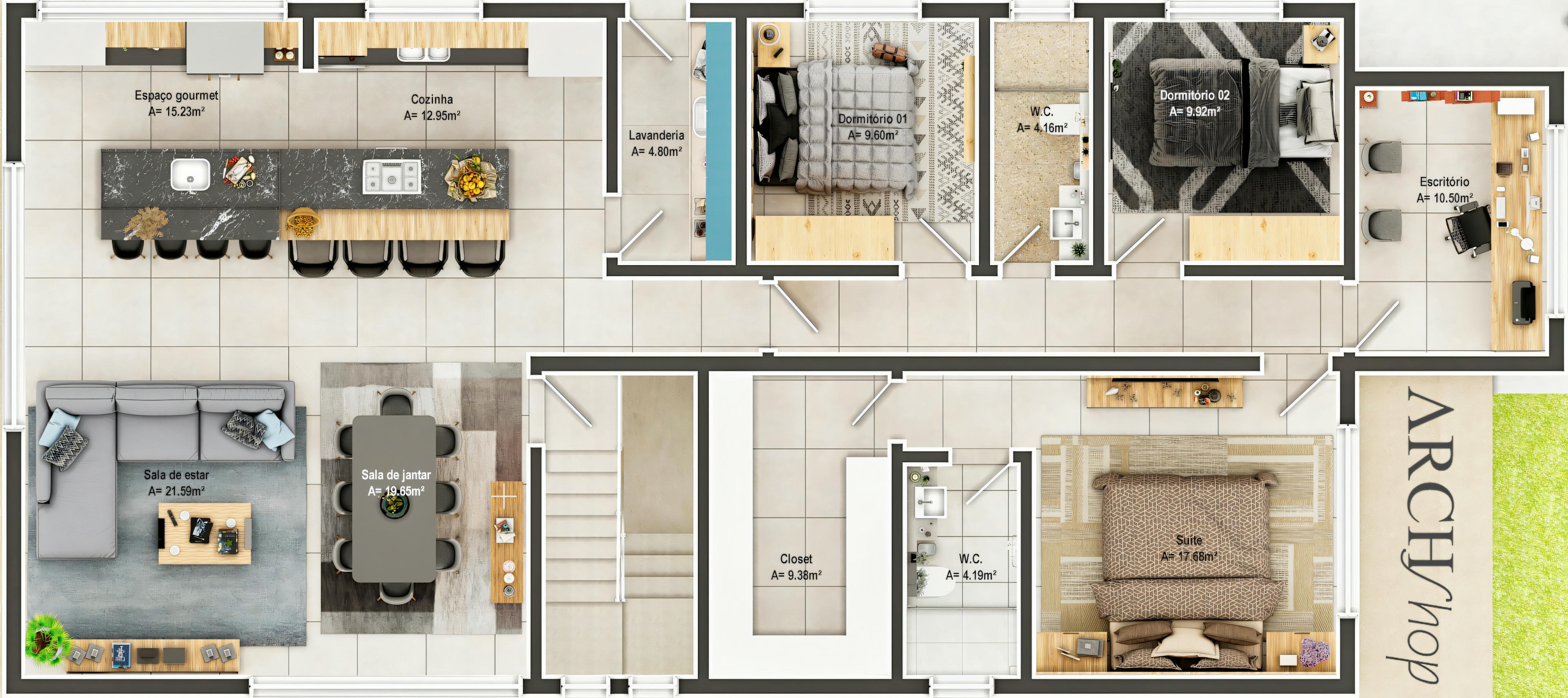 Plano de casa 30x50.