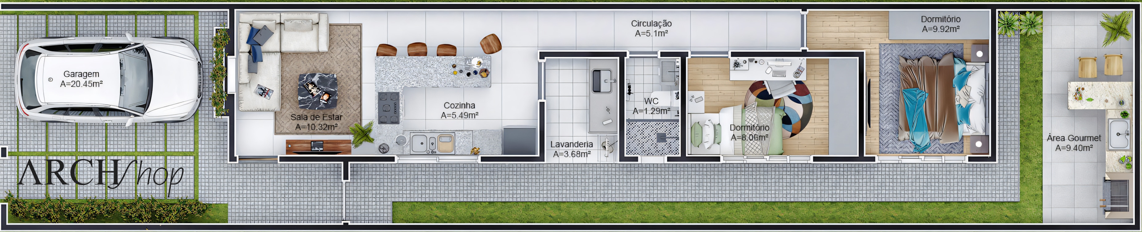 Plano de casa 5x25.