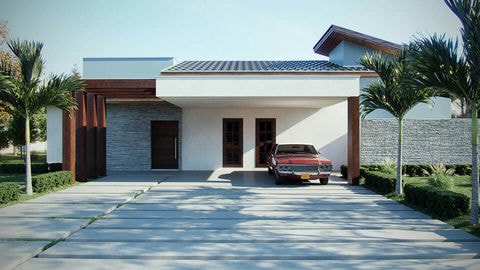 Plano listo de casa de campo.